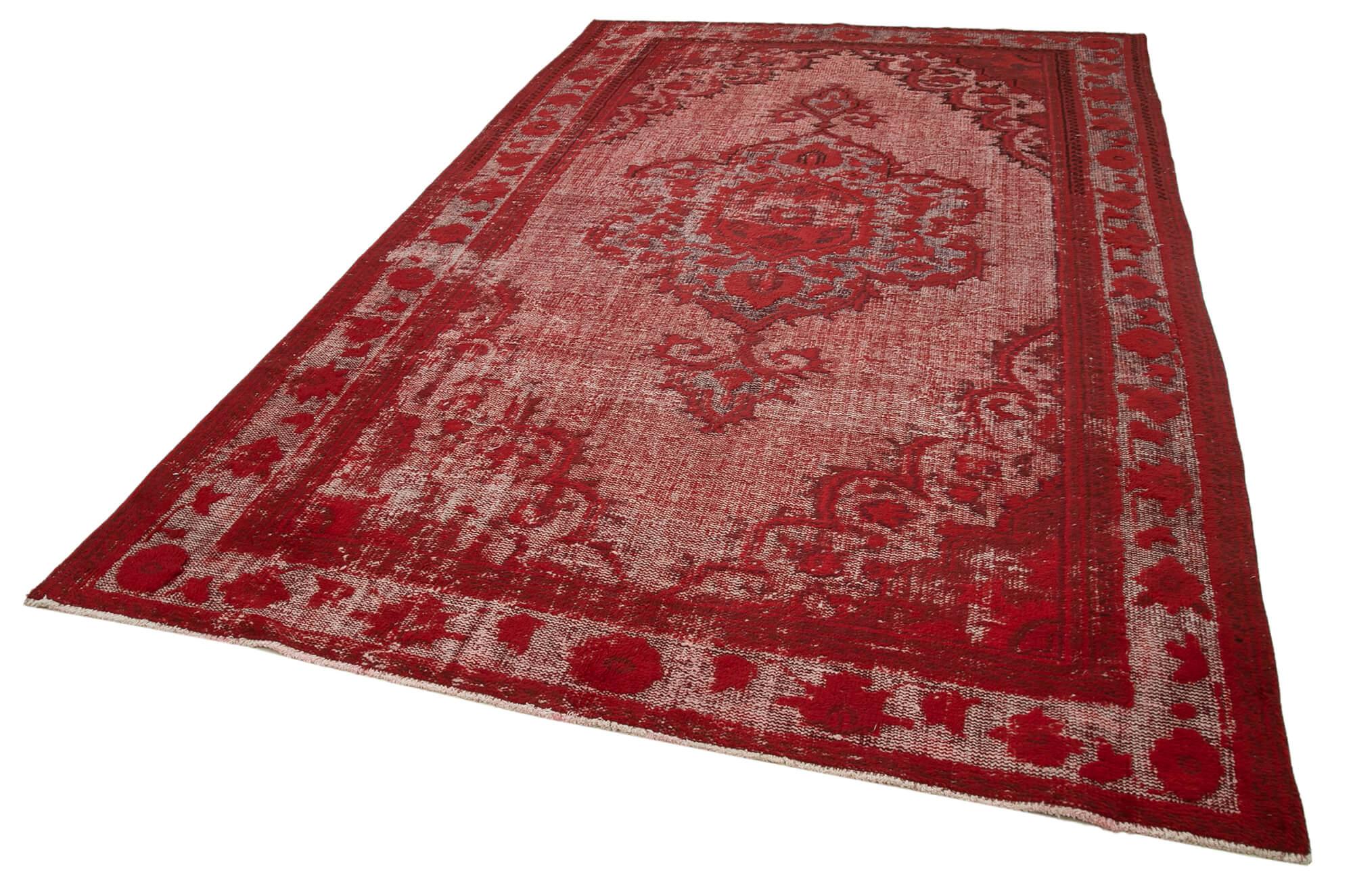 7 x 11 Red Over Dyed Rug - 1116