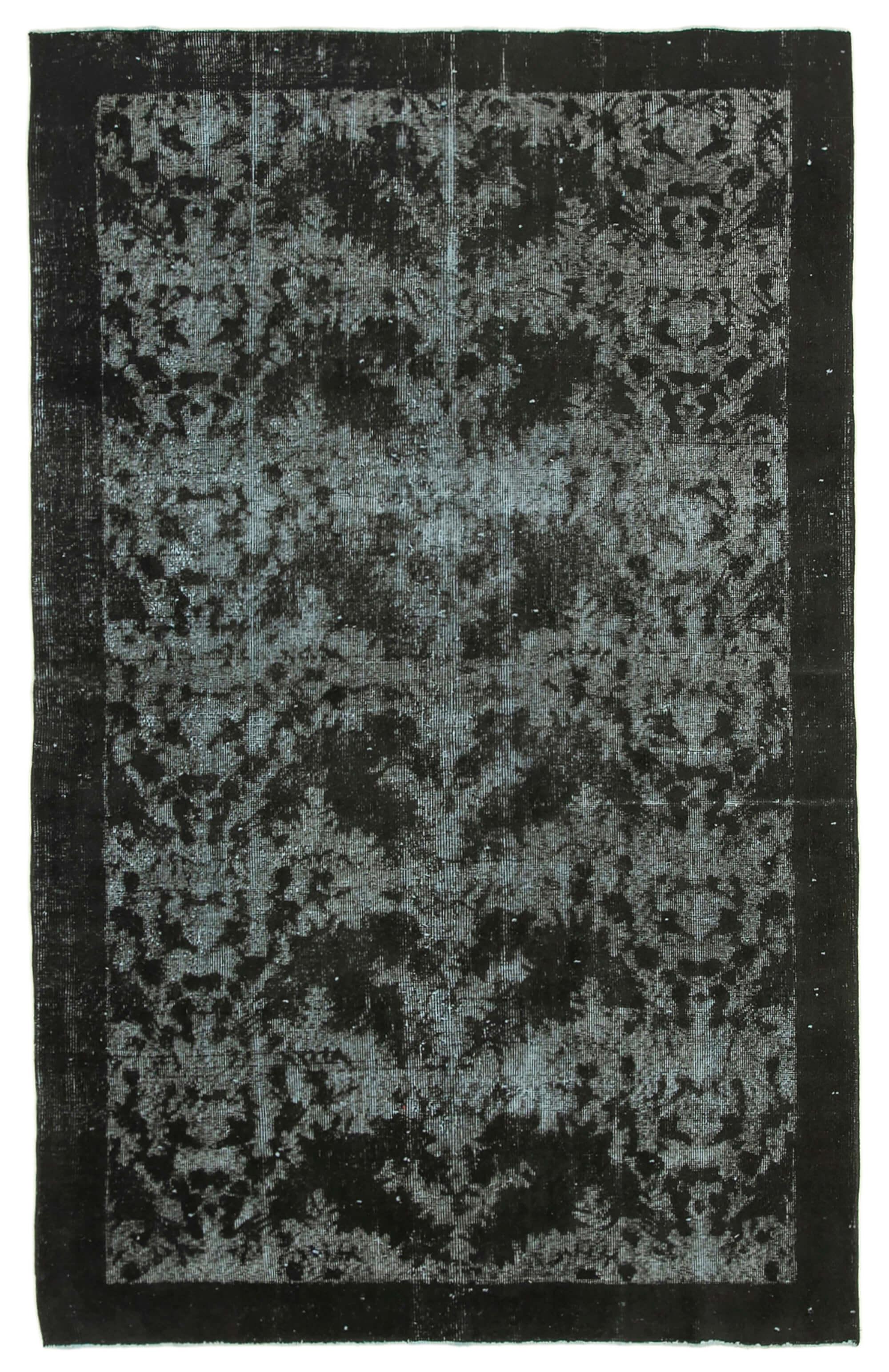 5 x 9 Black Over Dyed Rug - 1119