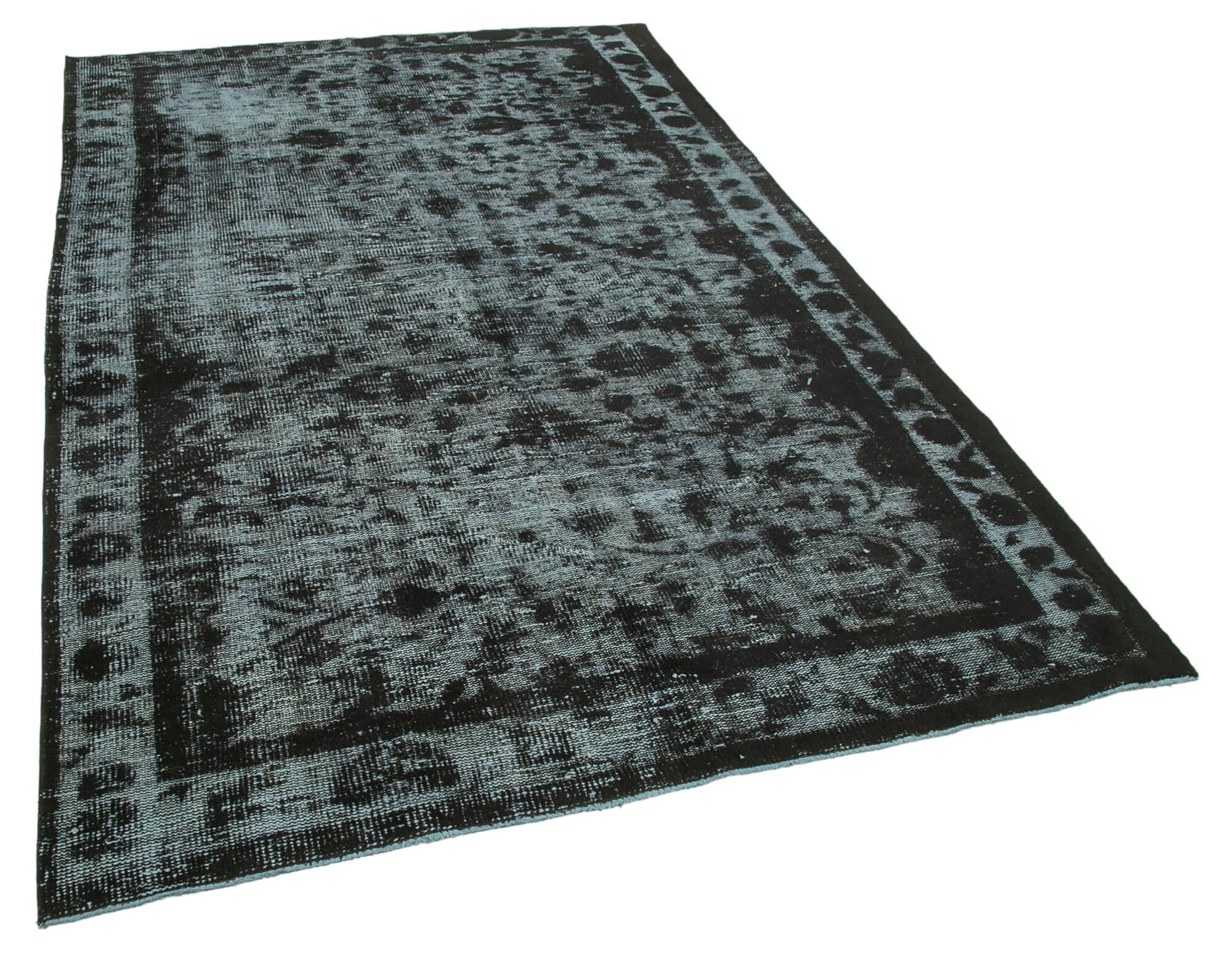 6 x 9 Black Over Dyed Rug - 1121