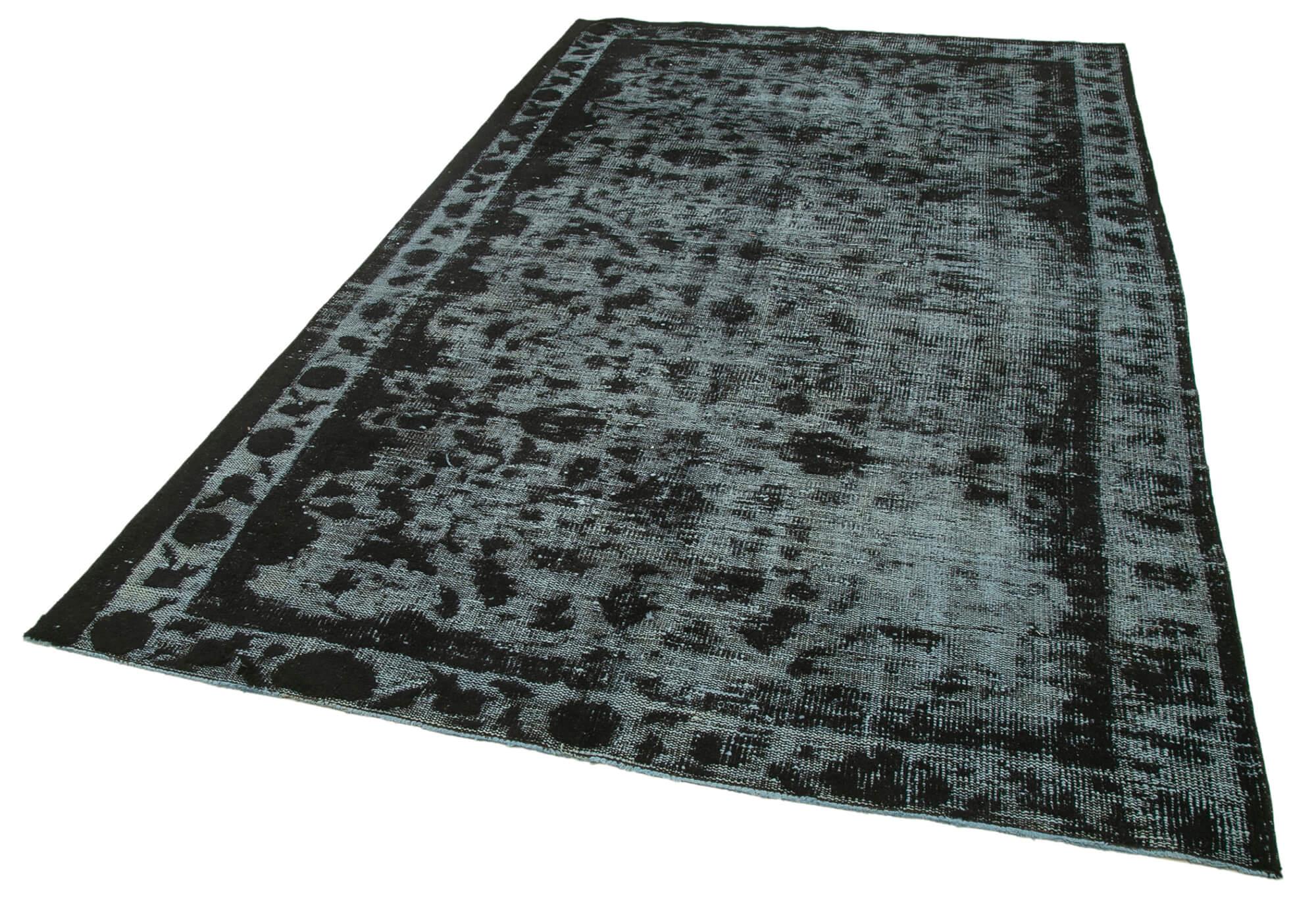 6 x 9 Black Over Dyed Rug - 1121