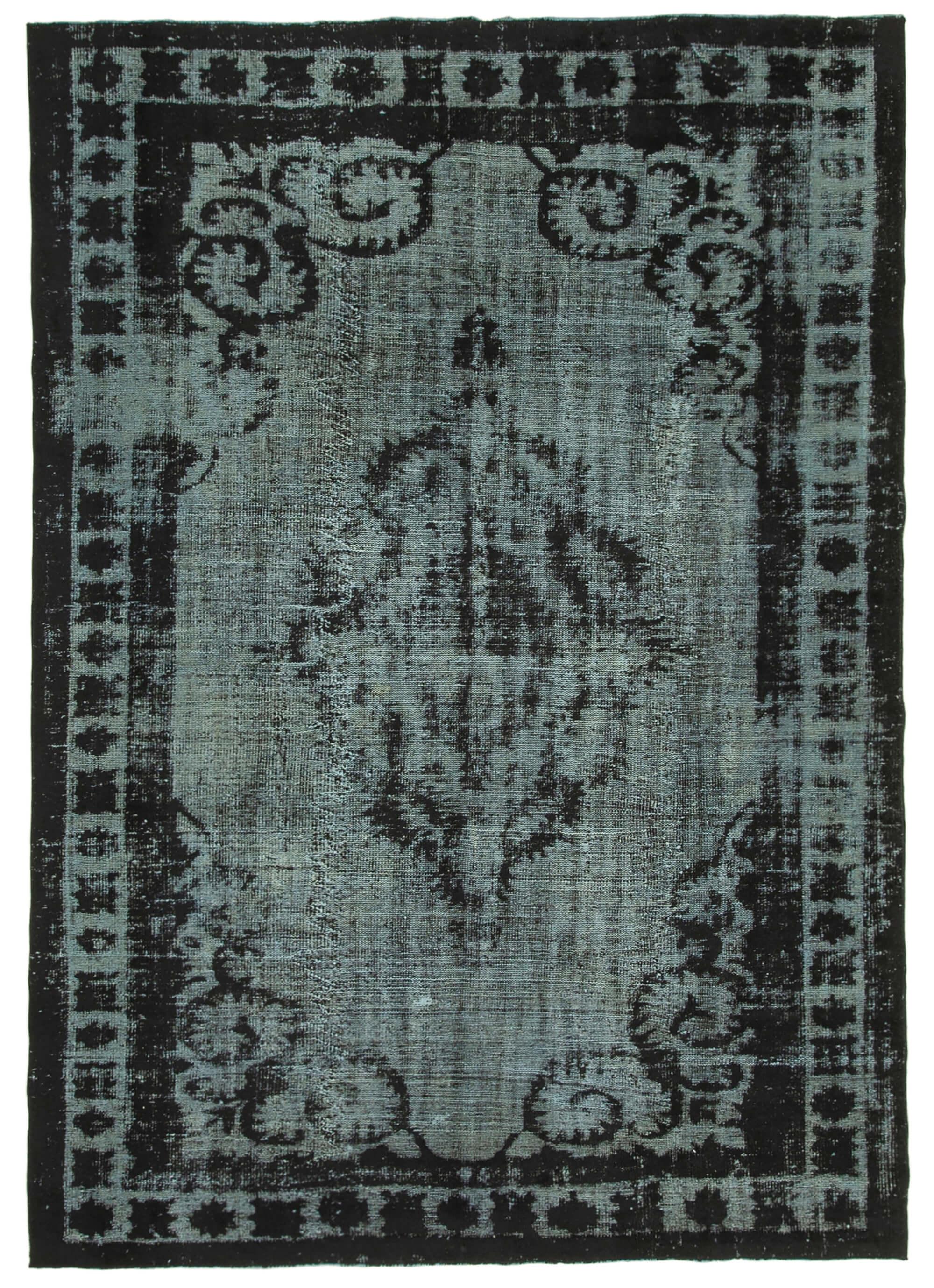 7 x 10 Black Over Dyed Rug - 1122