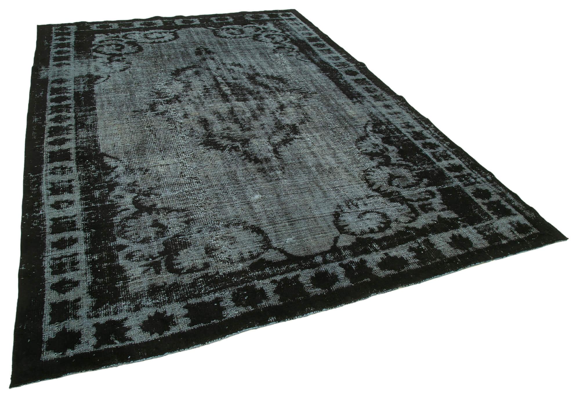 7 x 10 Black Over Dyed Rug - 1122