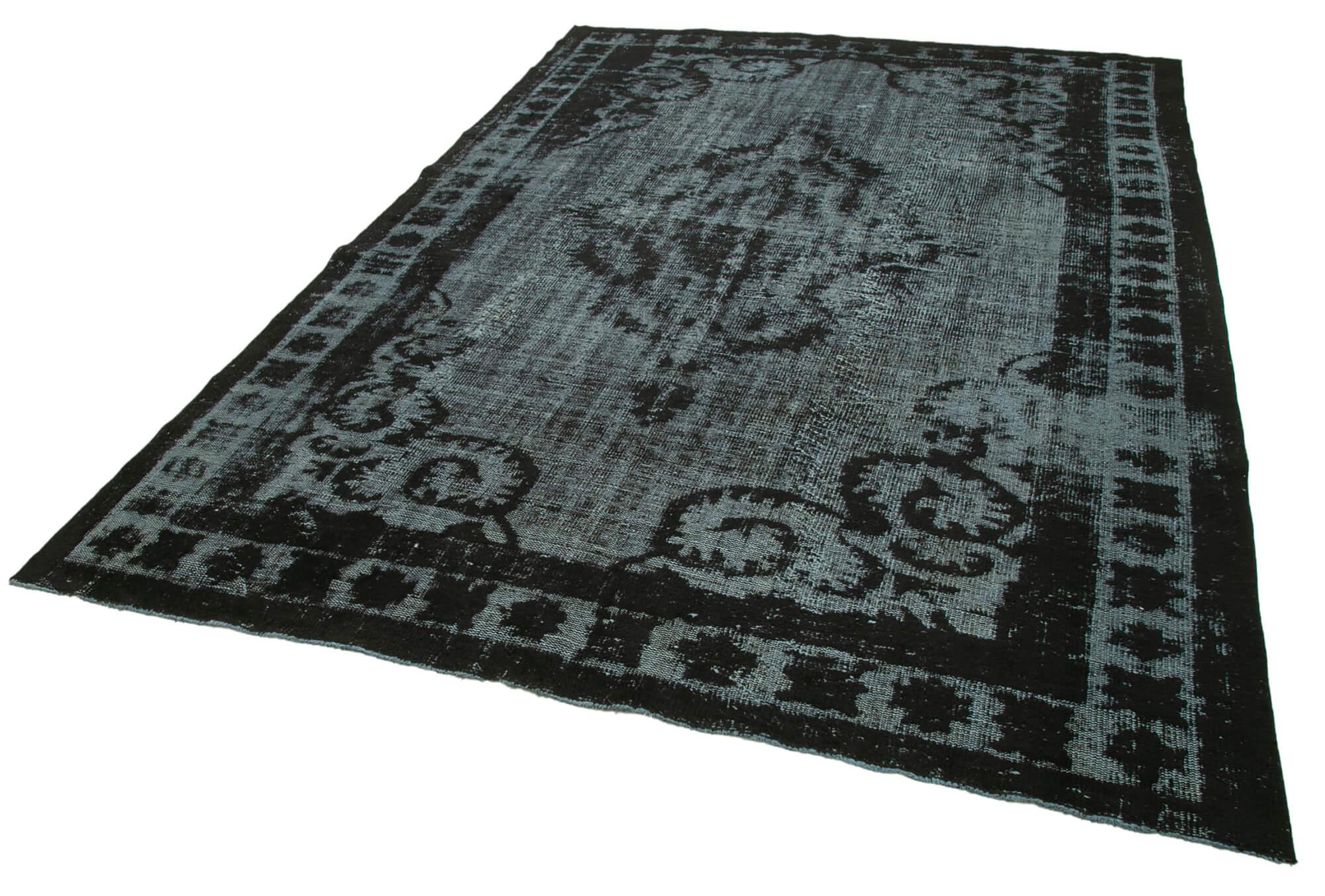 7 x 10 Black Over Dyed Rug - 1122