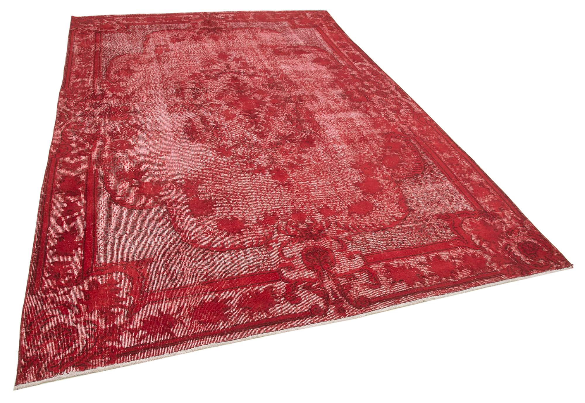 7 x 10 Red Over Dyed Rug - 1123