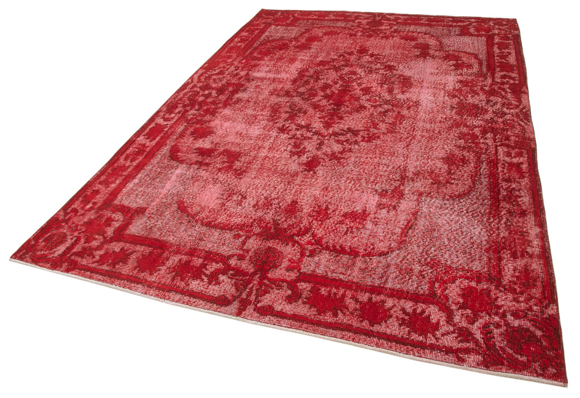 7 x 10 Red Over Dyed Rug - 1123