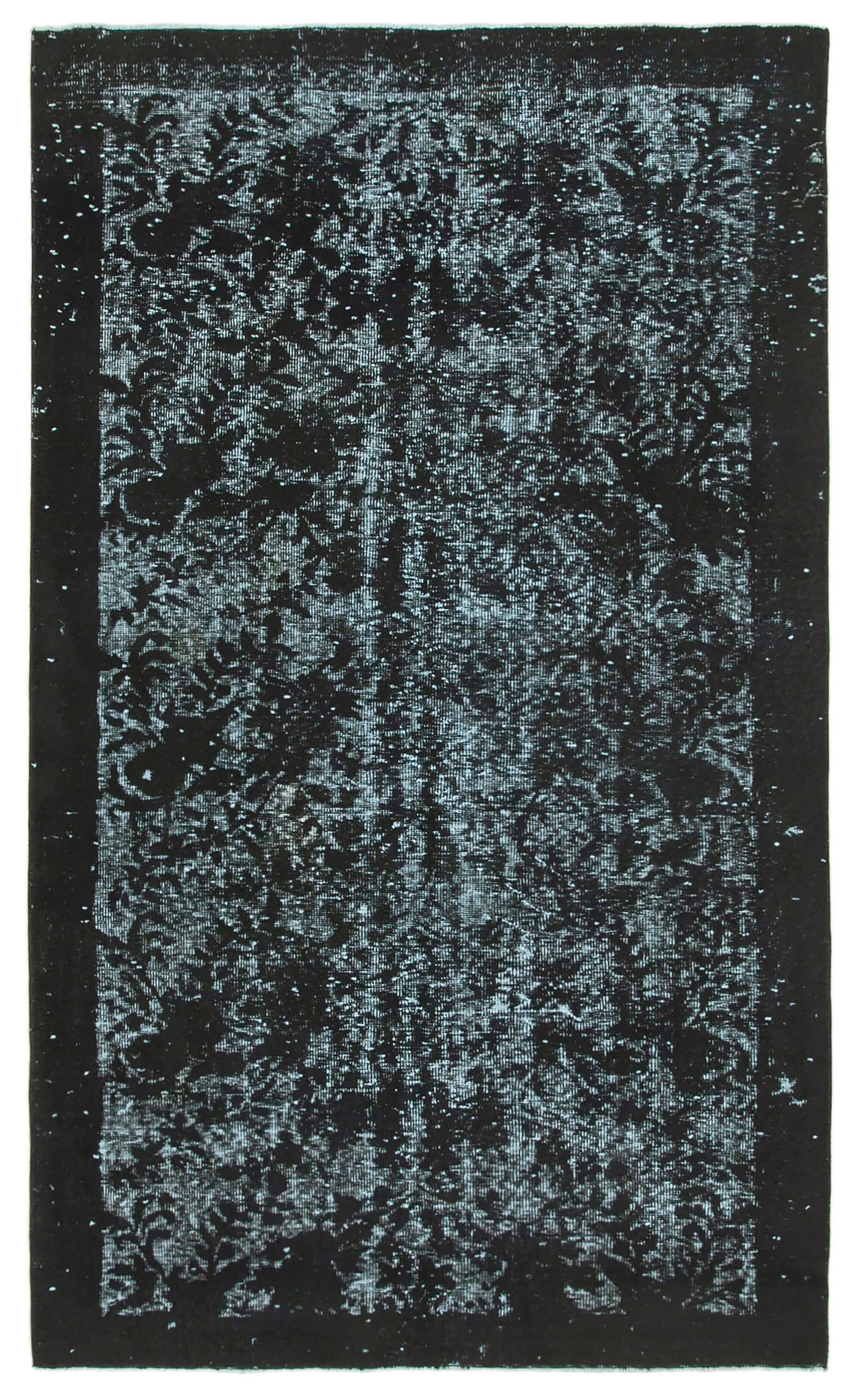 6 x 9 Black Over Dyed Rug - 1129