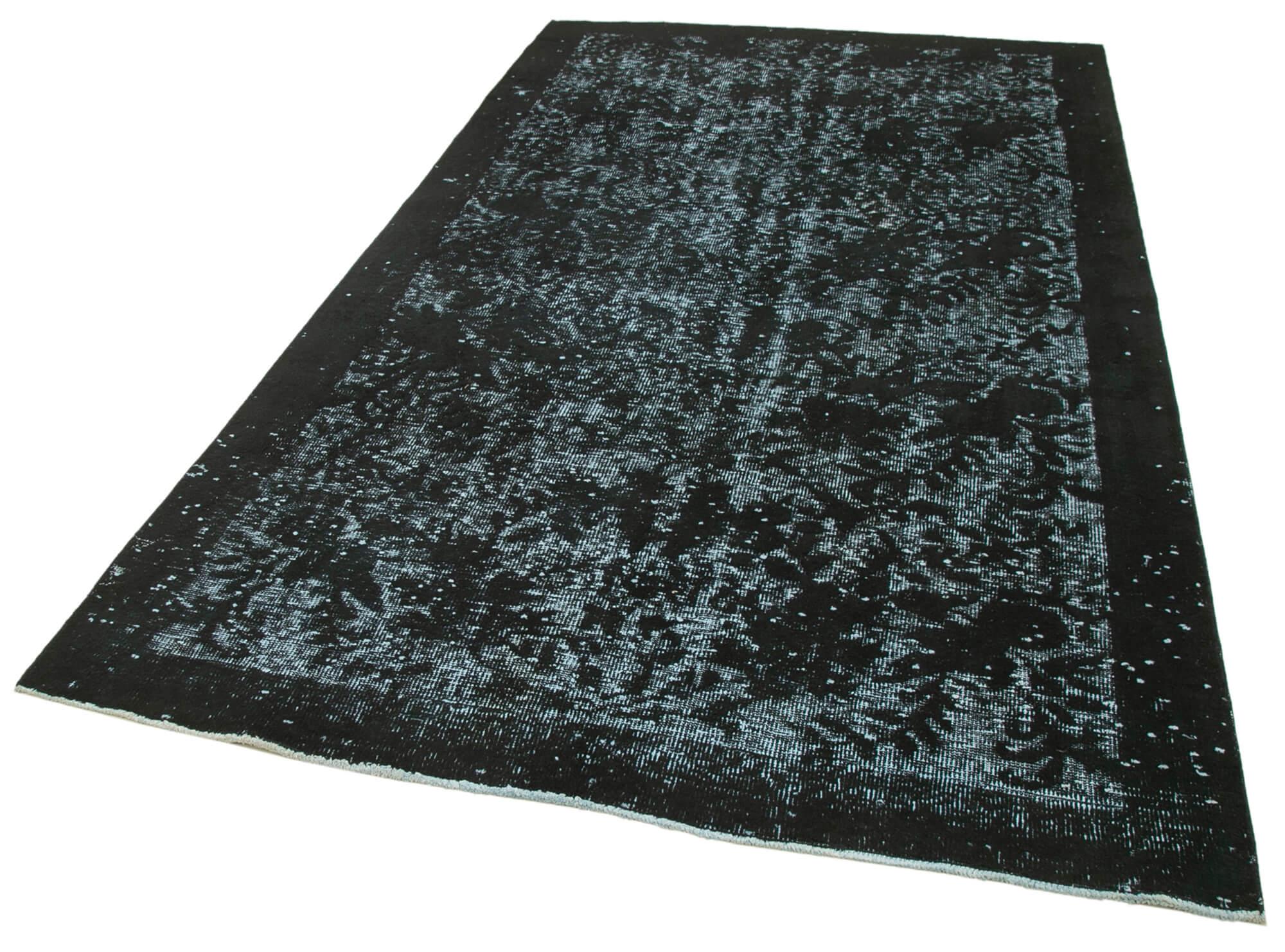 6 x 9 Black Over Dyed Rug - 1129