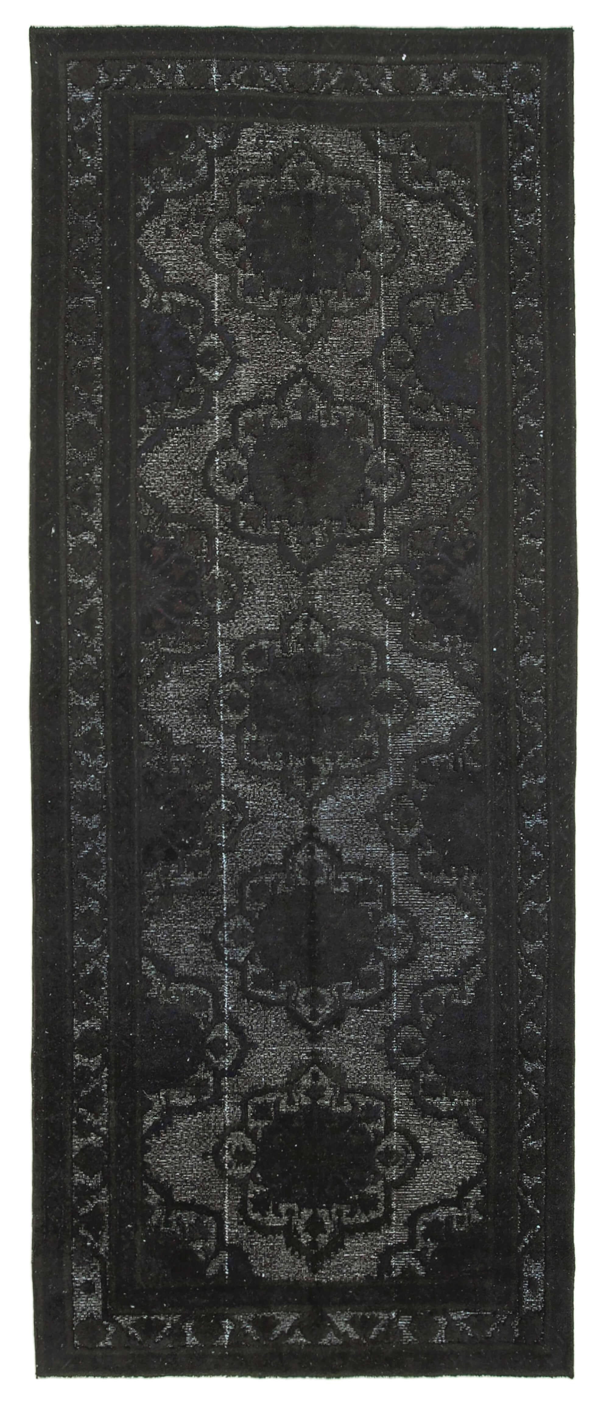 5 x 12 Black Over Dyed Rug - 1133