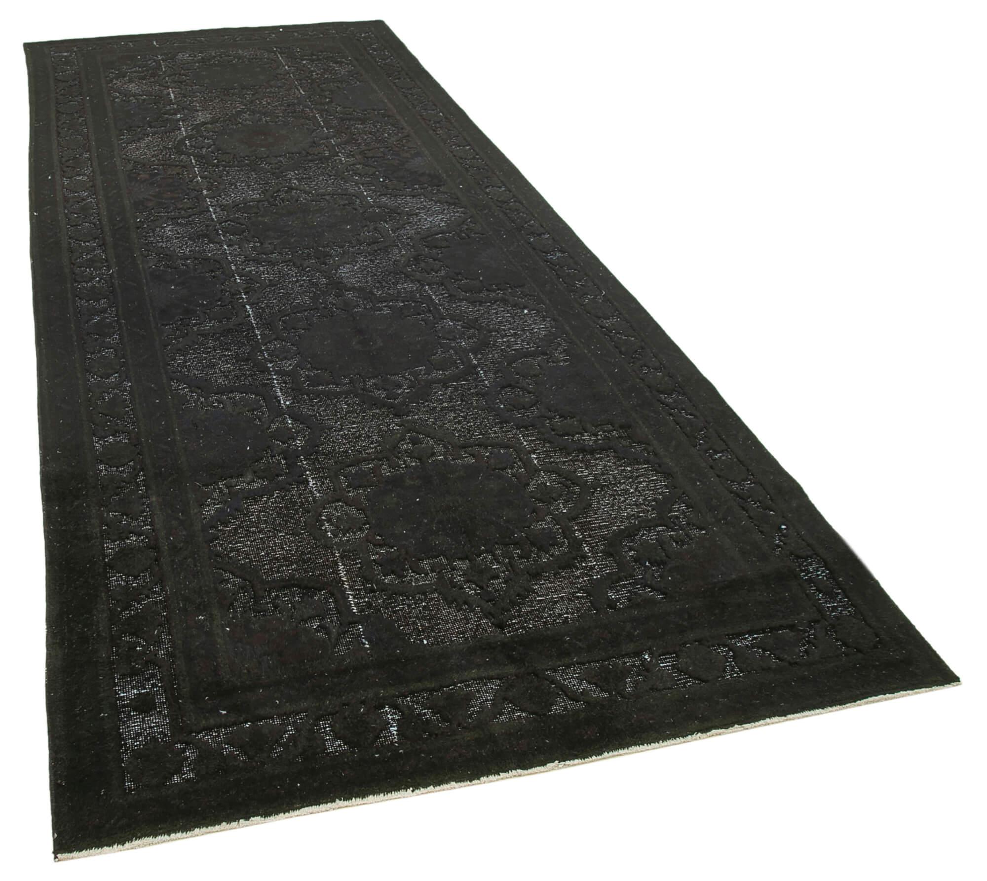 5 x 12 Black Over Dyed Rug - 1133