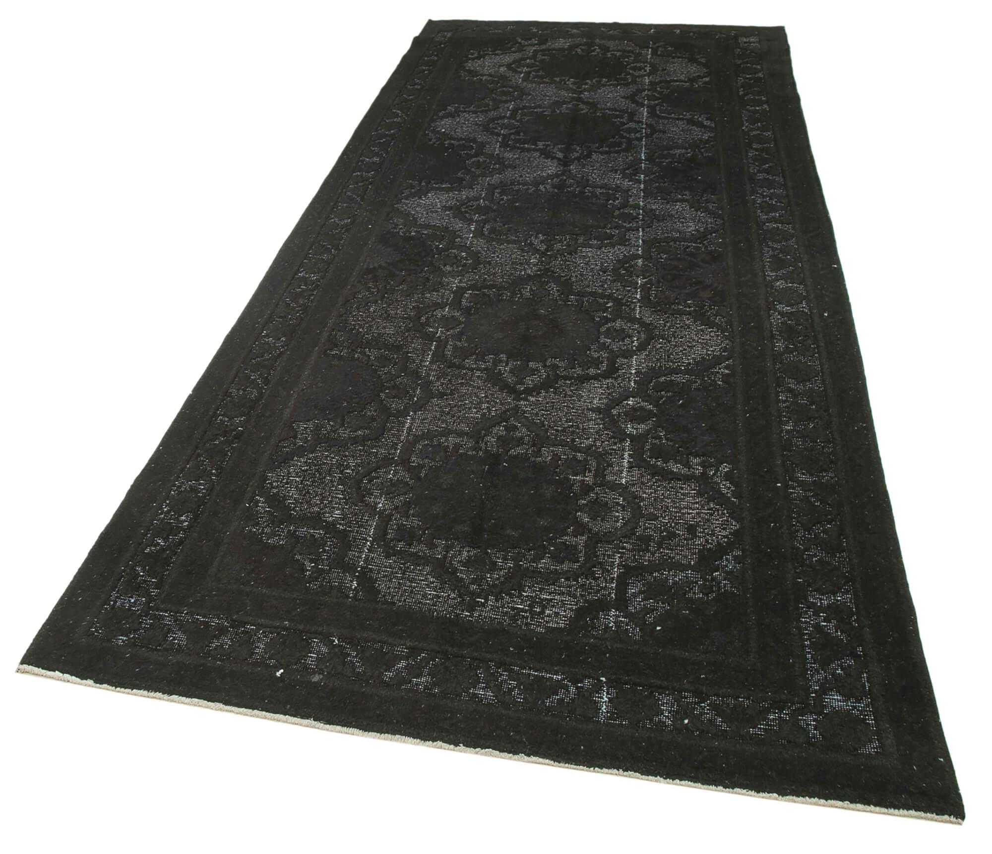 5 x 12 Black Over Dyed Rug - 1133