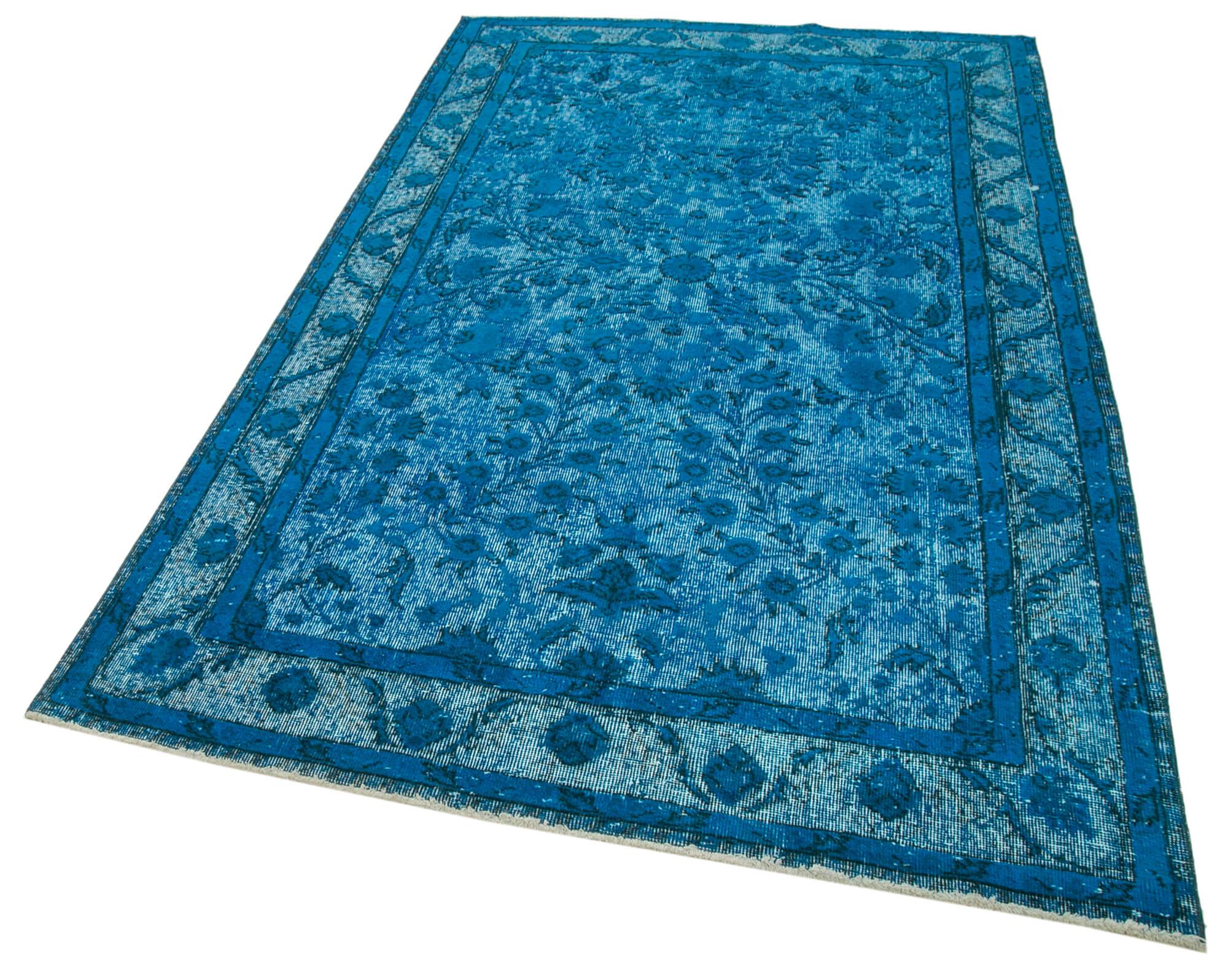 5 x 8 Turquoise Over Dyed Rug - 1134