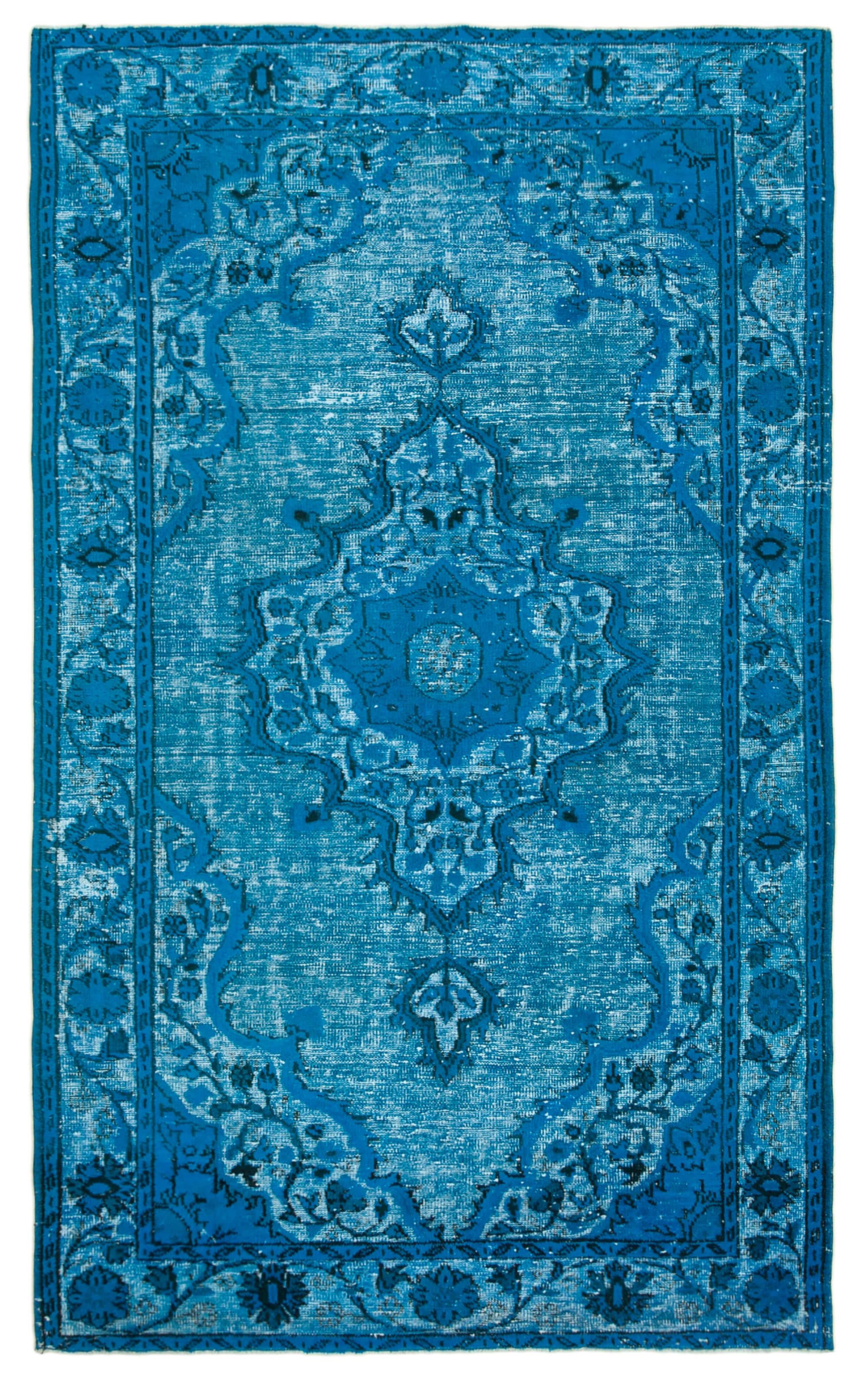 6 x 10 Turquoise Over Dyed Rug - 1136