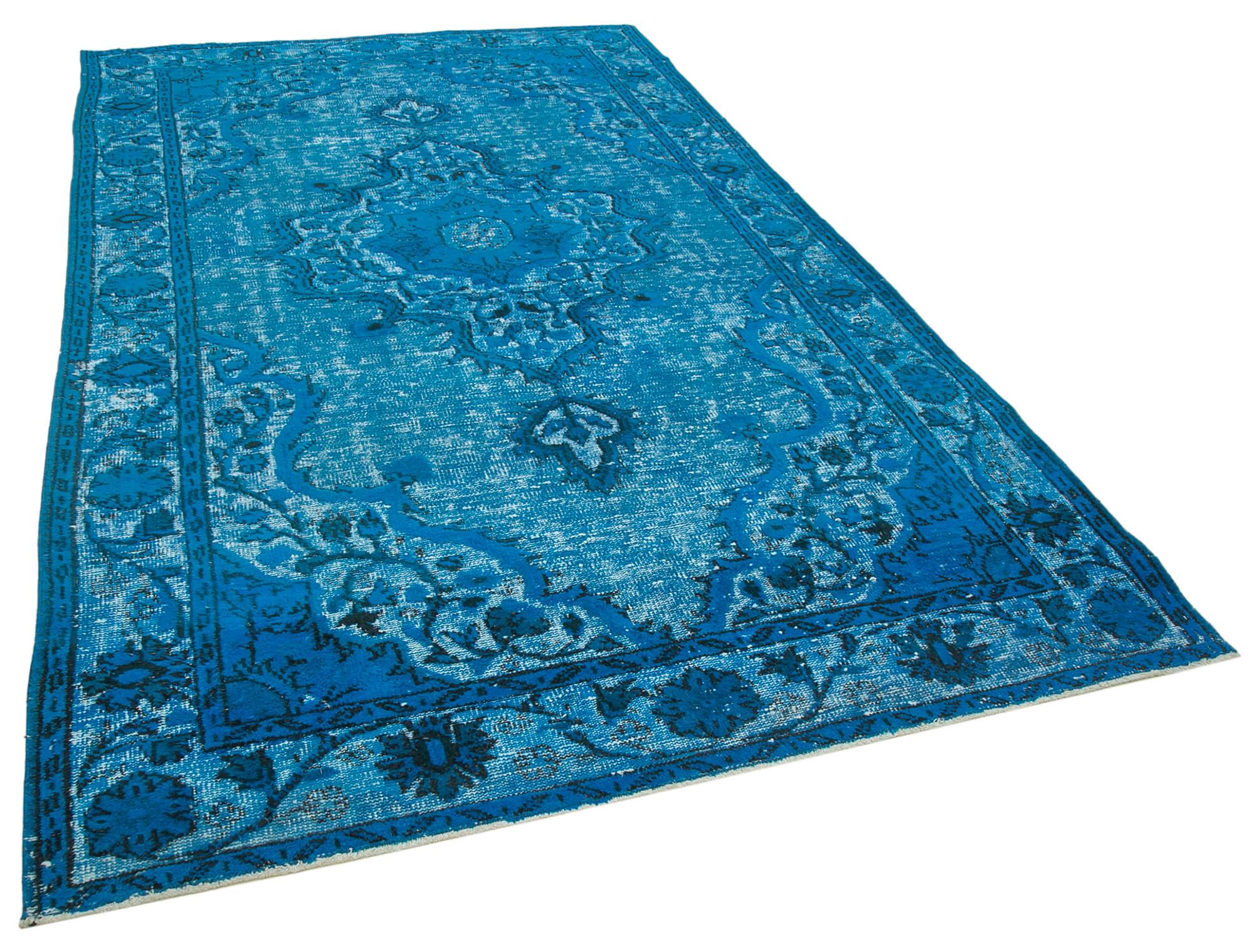 6 x 10 Turquoise Over Dyed Rug - 1136