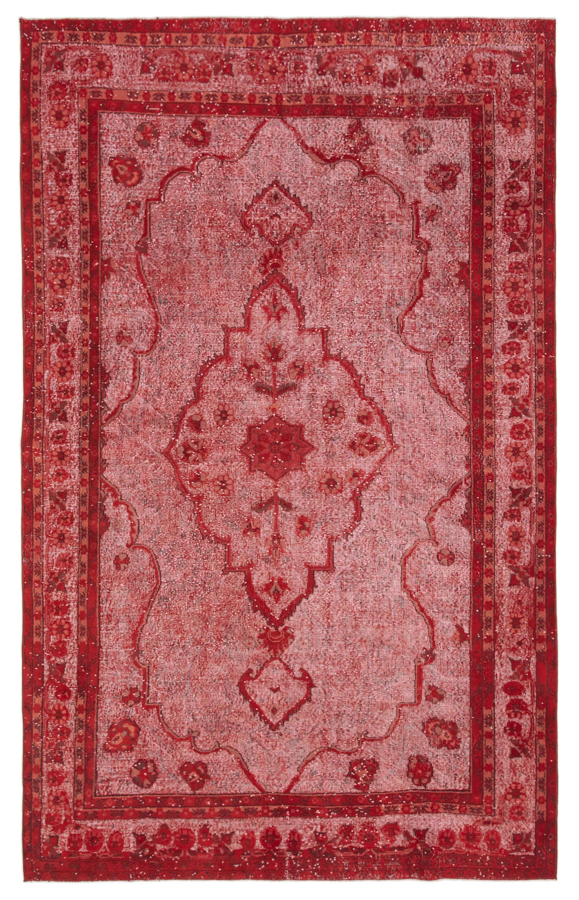 7 x 11 Red Over Dyed Rug - 1137