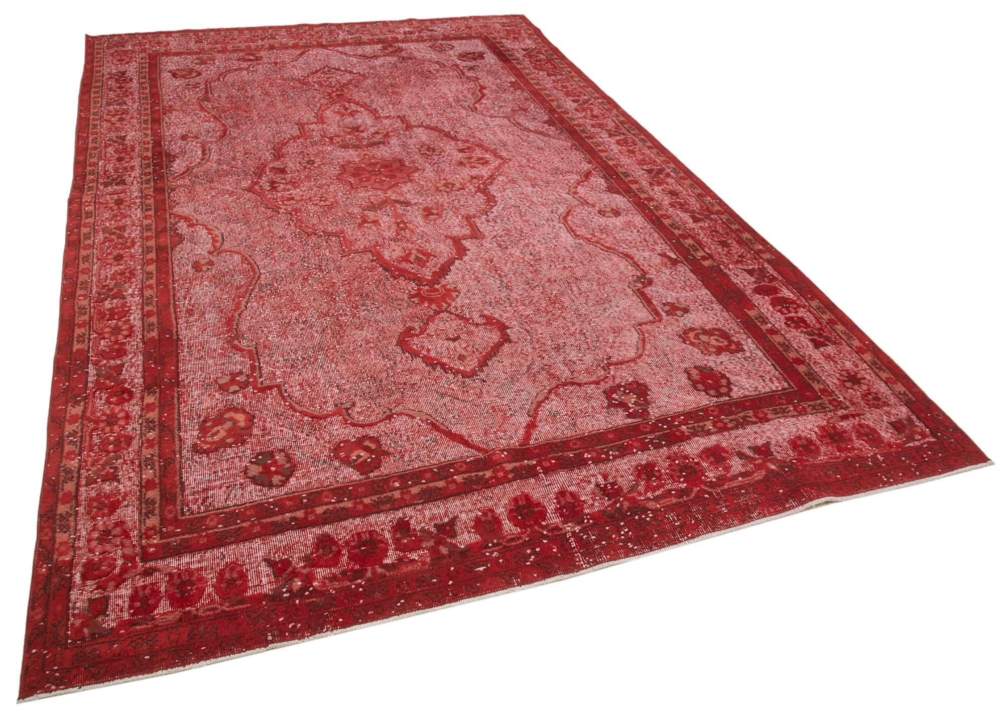 7 x 11 Red Over Dyed Rug - 1137