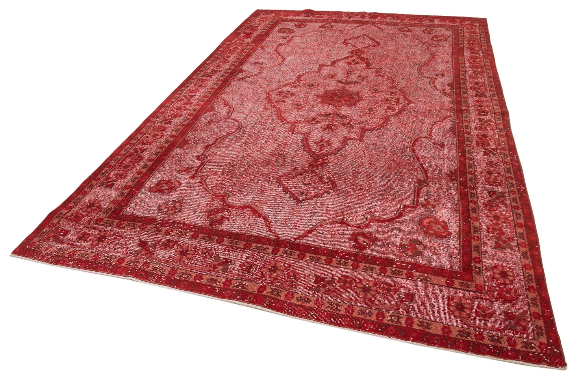 7 x 11 Red Over Dyed Rug - 1137