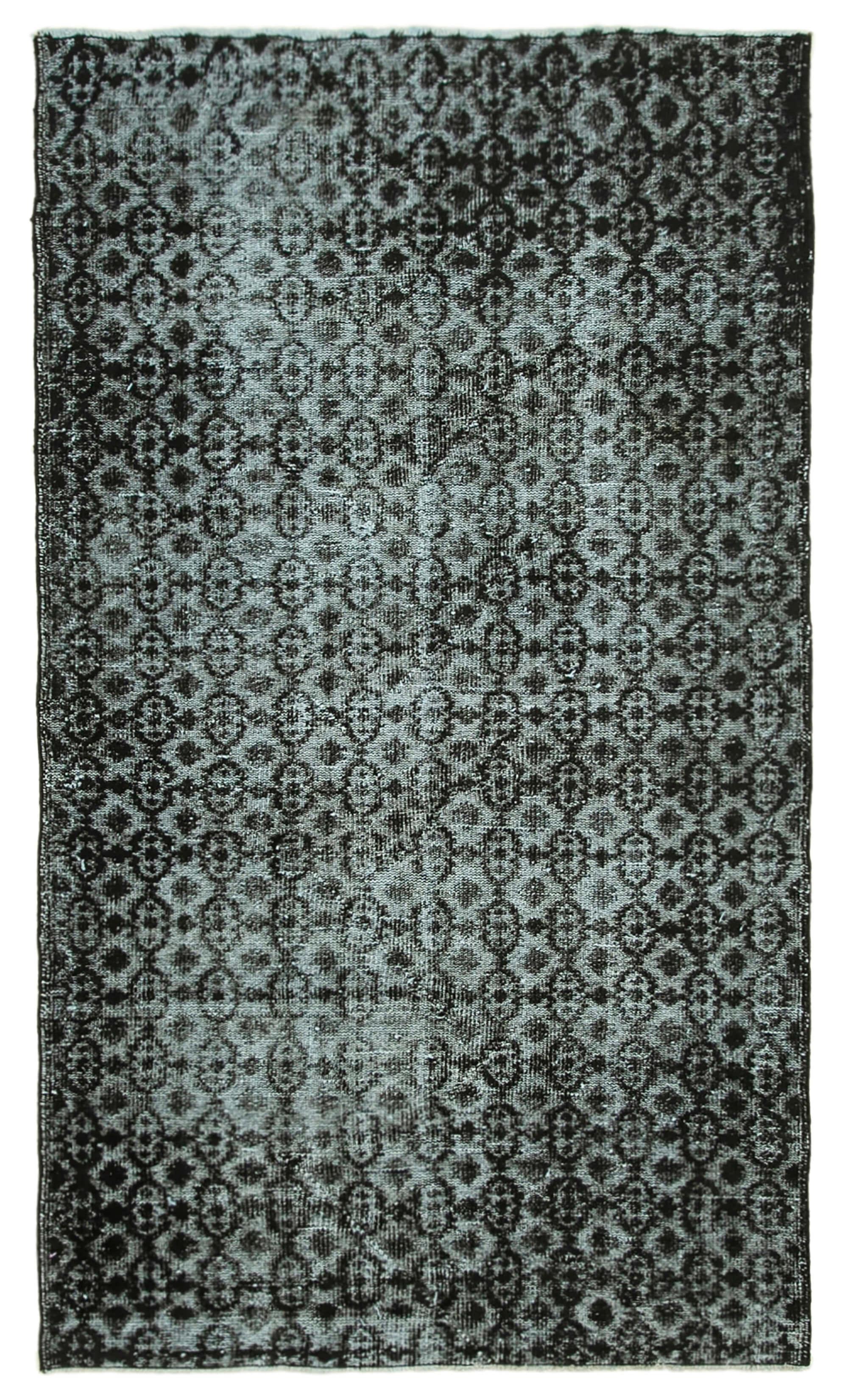 4 x 8 Black Over Dyed Rug - 1141