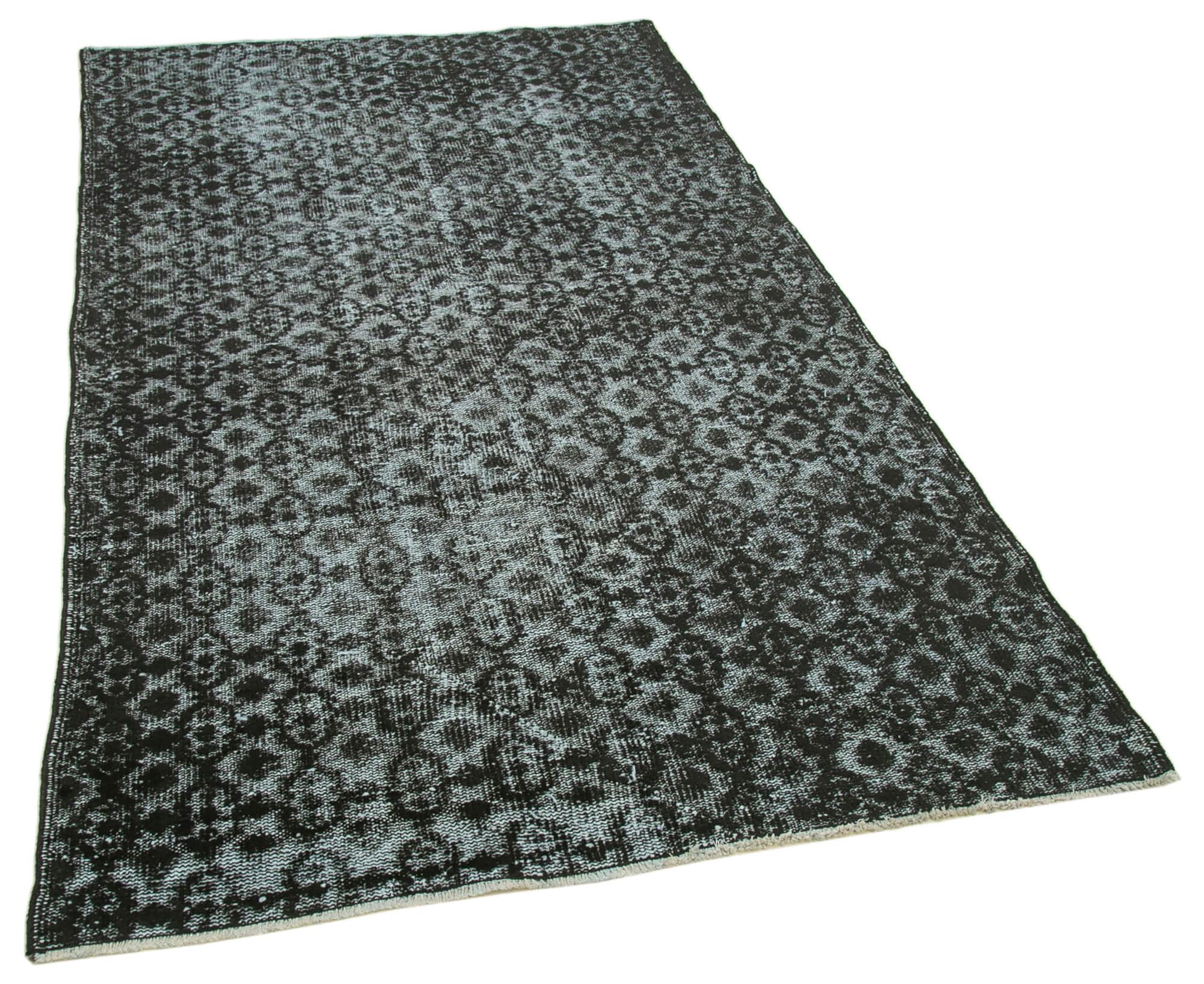 4 x 8 Black Over Dyed Rug - 1141