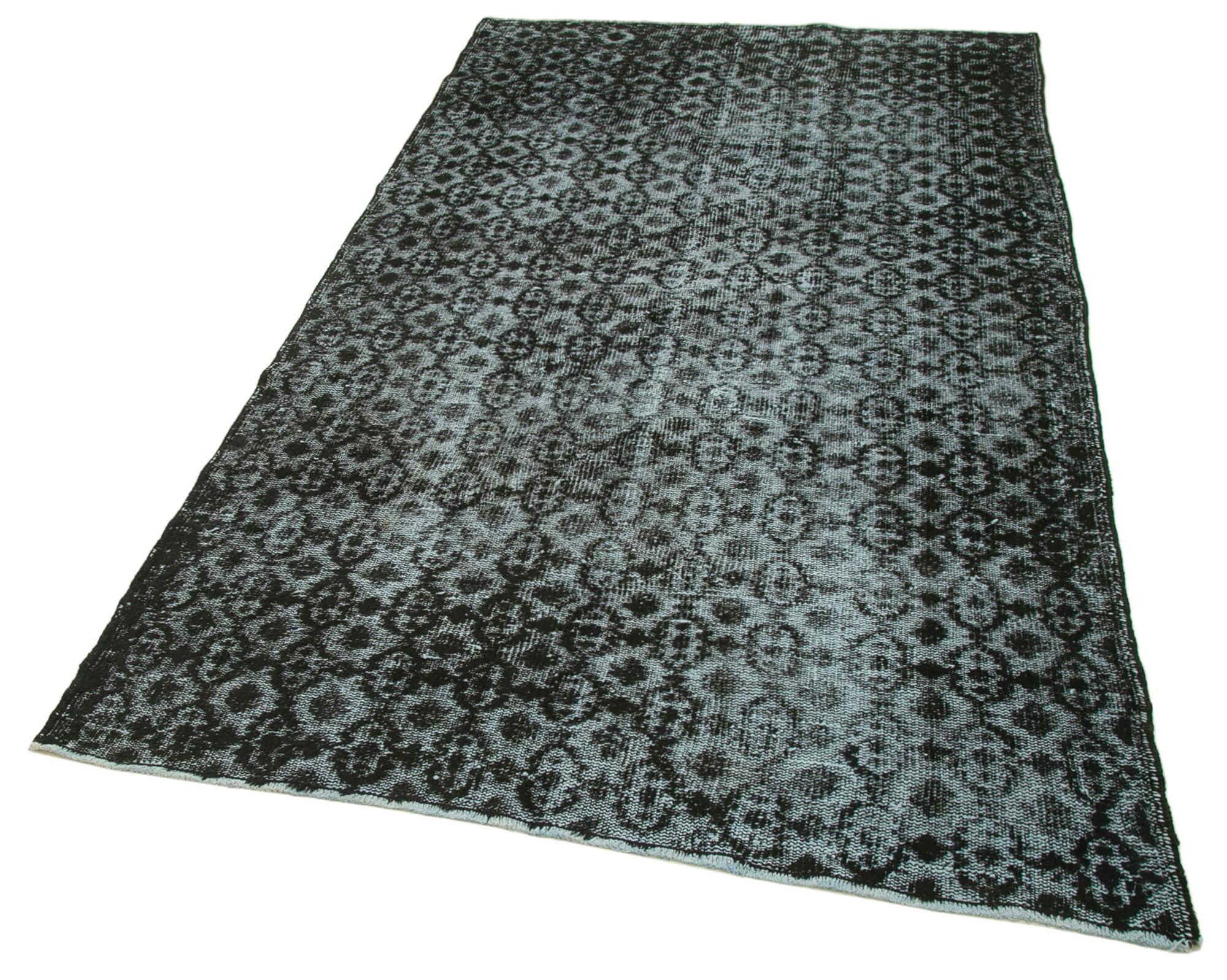 4 x 8 Black Over Dyed Rug - 1141