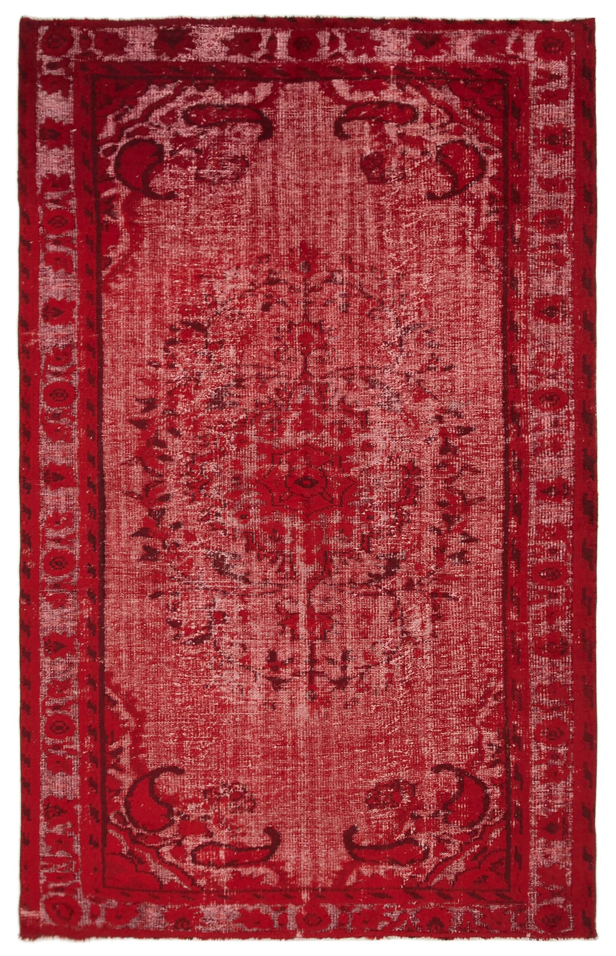 6 x 9 Red Over Dyed Rug - 1145