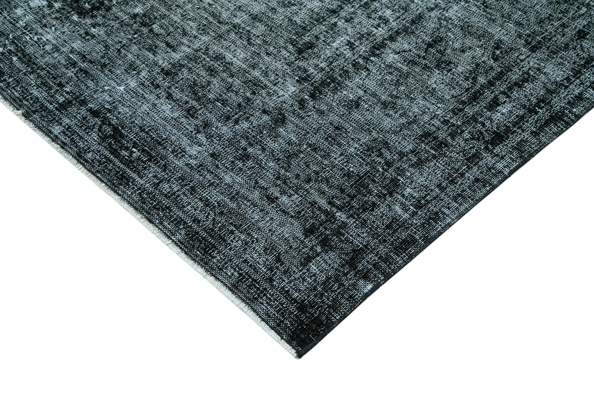 10 x 12 Black Overdyed Large Area Rug - 1147