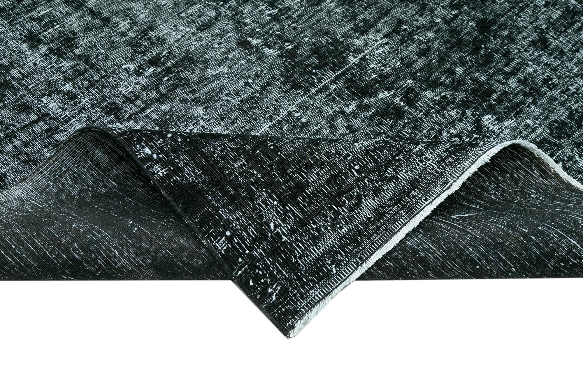 10 x 12 Black Overdyed Large Area Rug - 1147