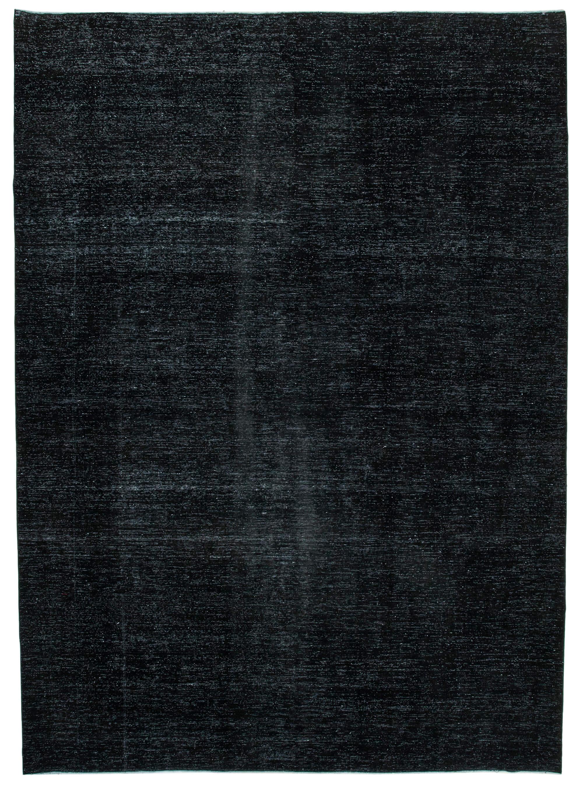 10 x 13 Black Overdyed Large Area Rug - 1149