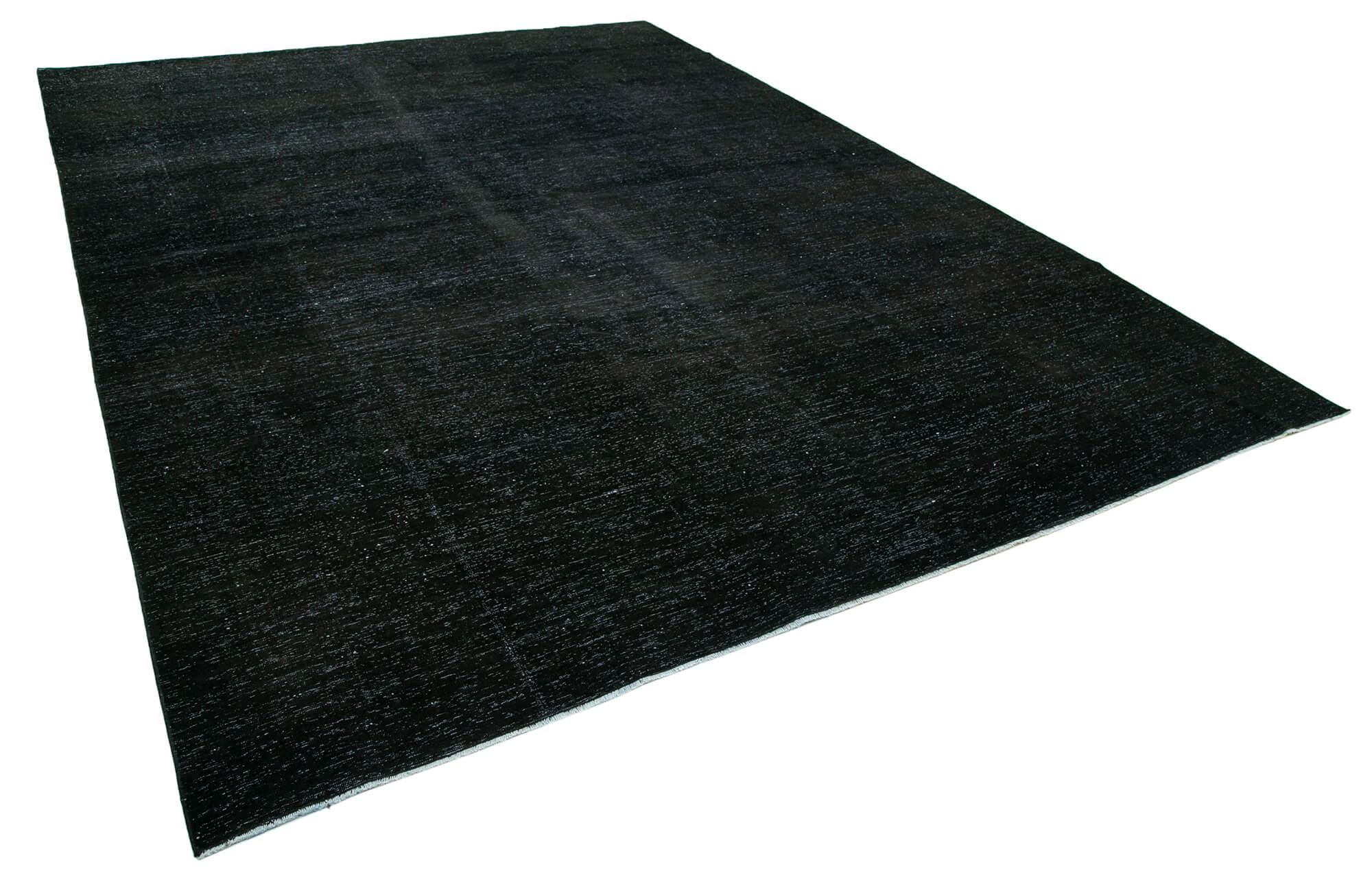 10 x 13 Black Overdyed Large Area Rug - 1149