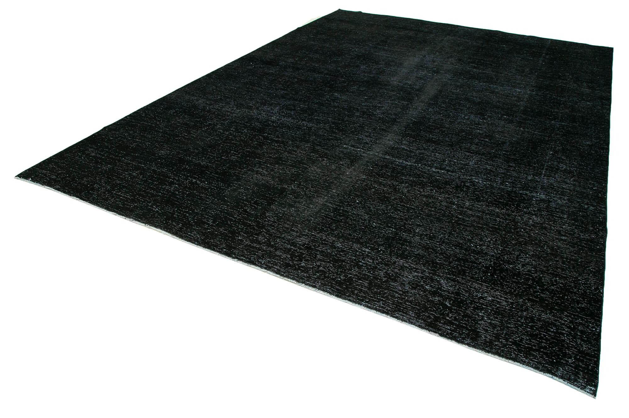 10 x 13 Black Overdyed Large Area Rug - 1149