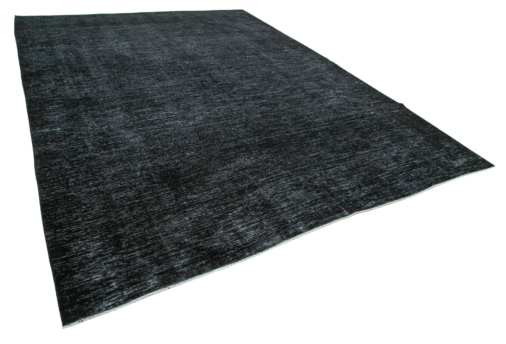 9 x 13 Black Overdyed Large Area Rug - 1150