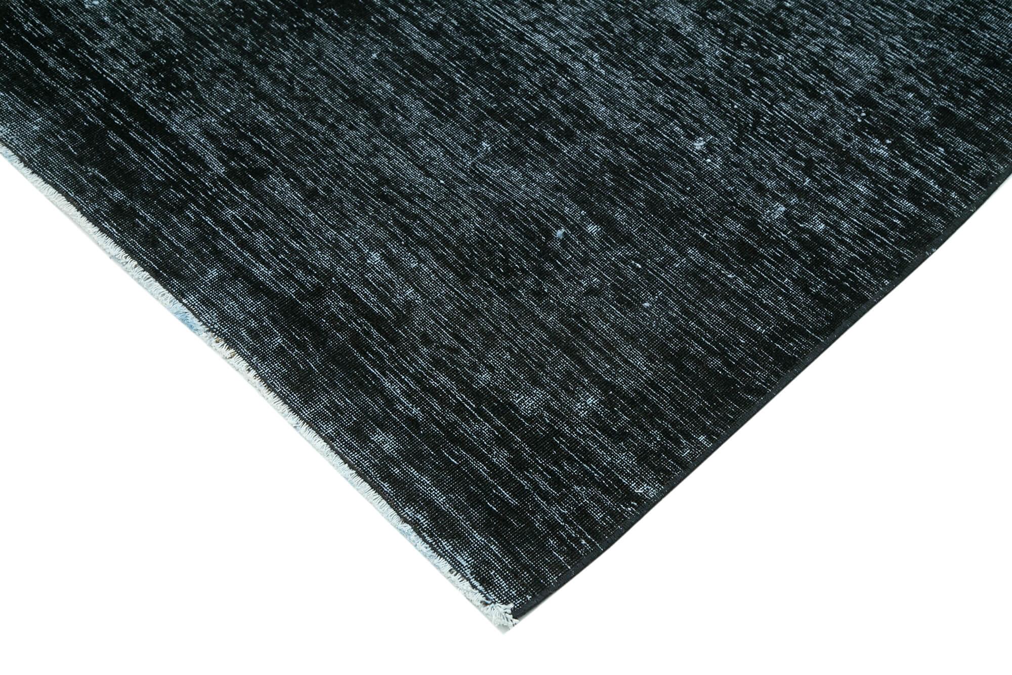 9 x 13 Black Overdyed Large Area Rug - 1150