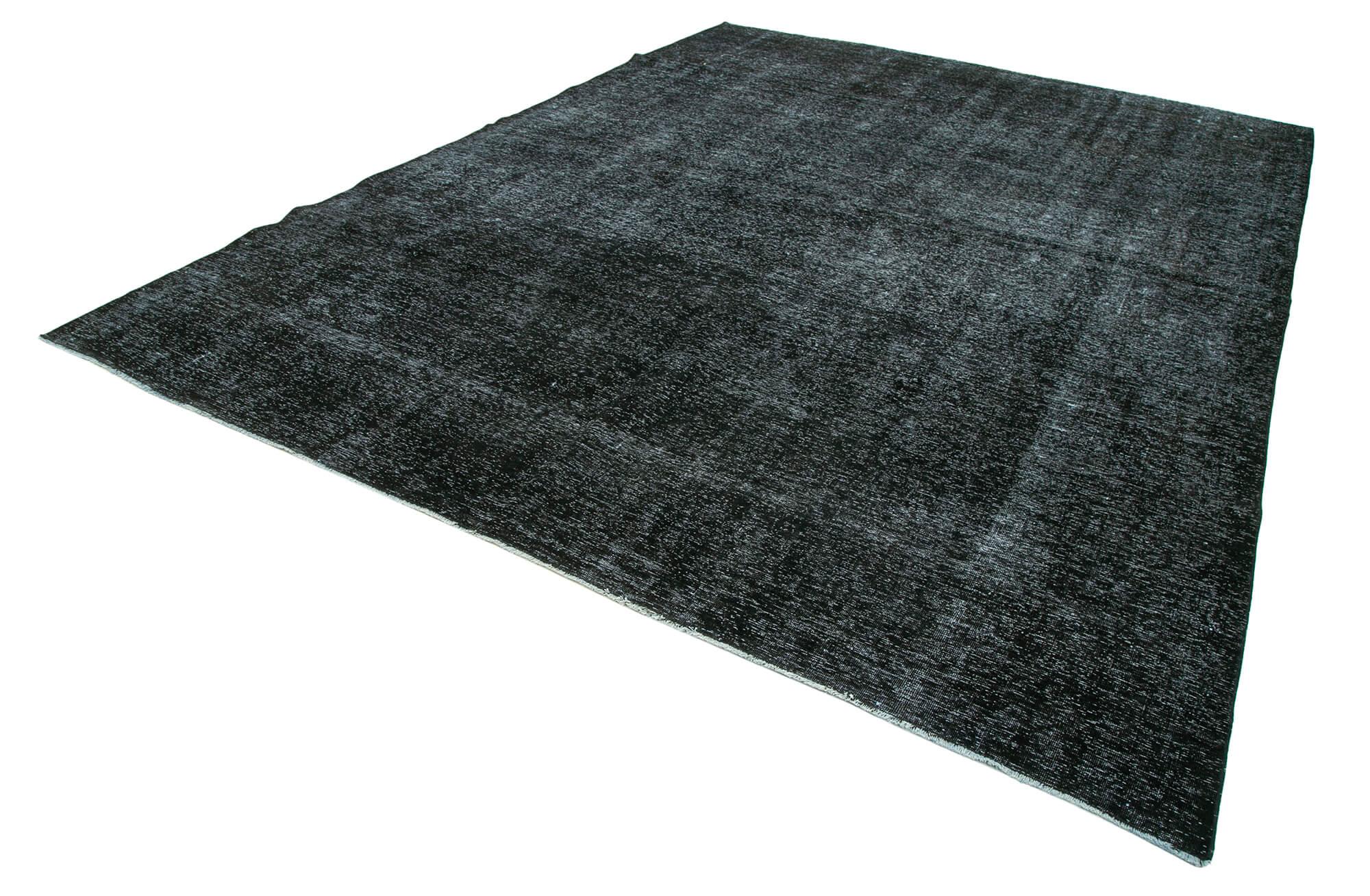 9 x 13 Black Overdyed Large Area Rug - 1151