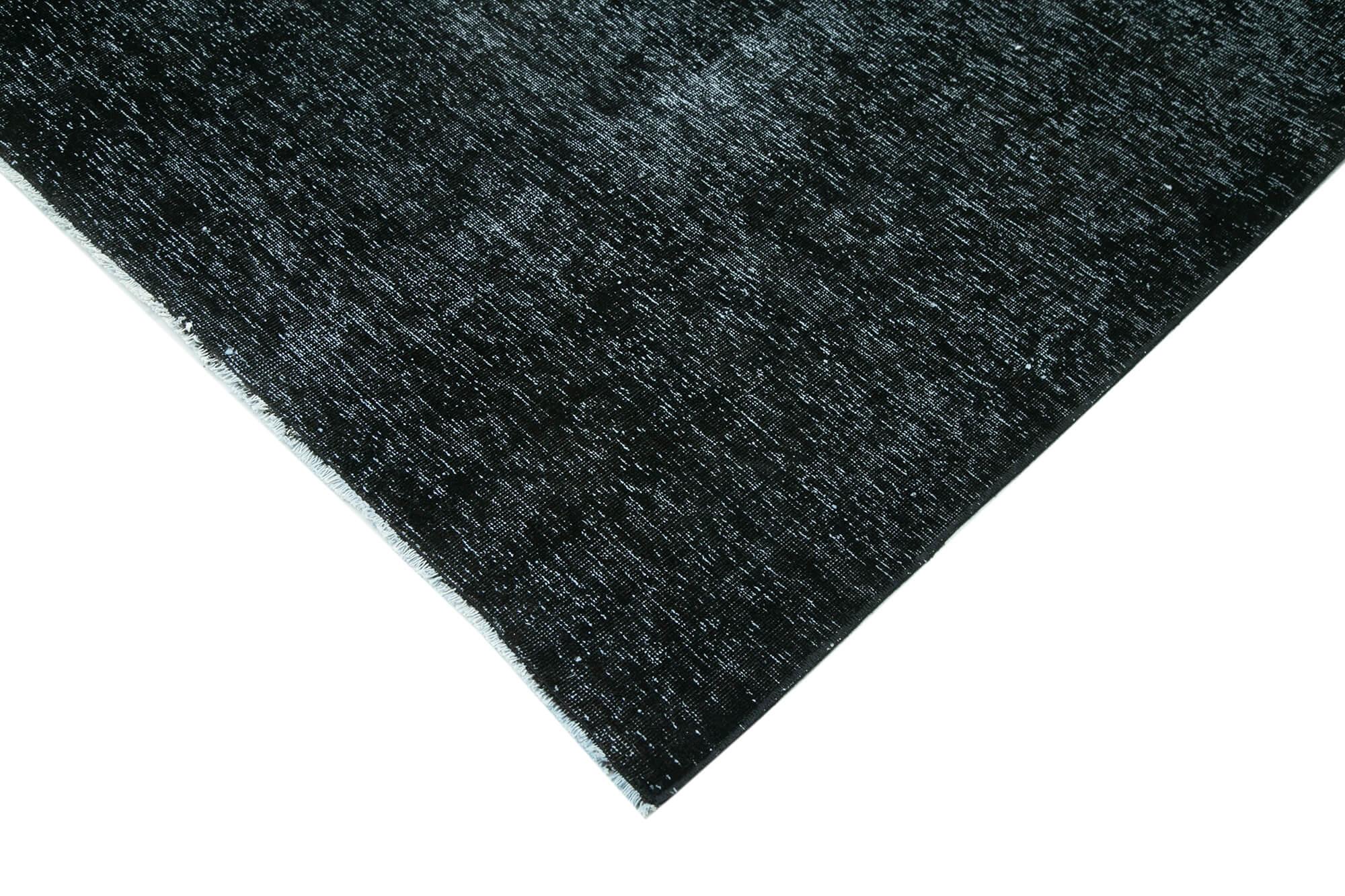 9 x 13 Black Overdyed Large Area Rug - 1151