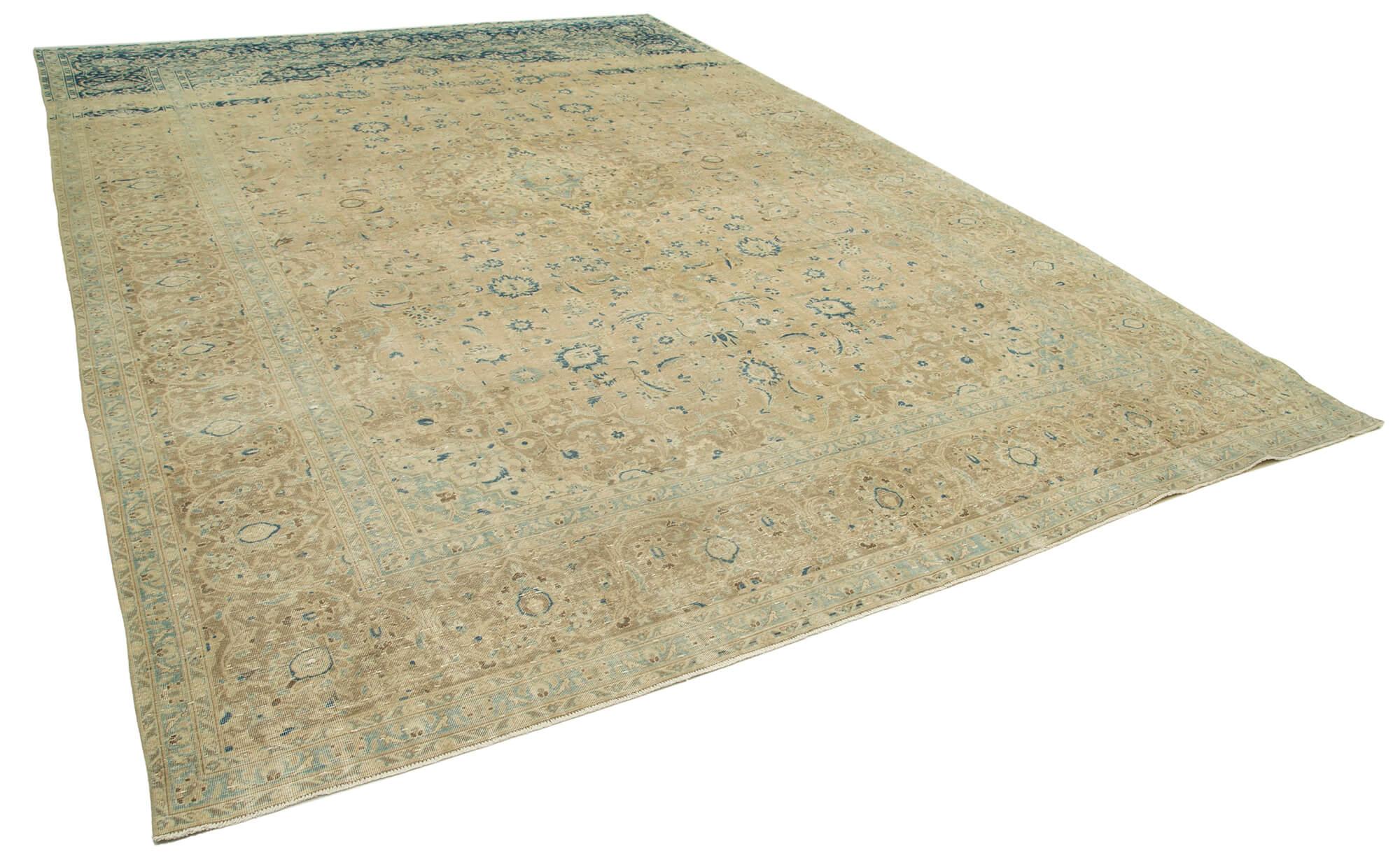 10 x 14 Beige Vintage Large Area Rug - 1154