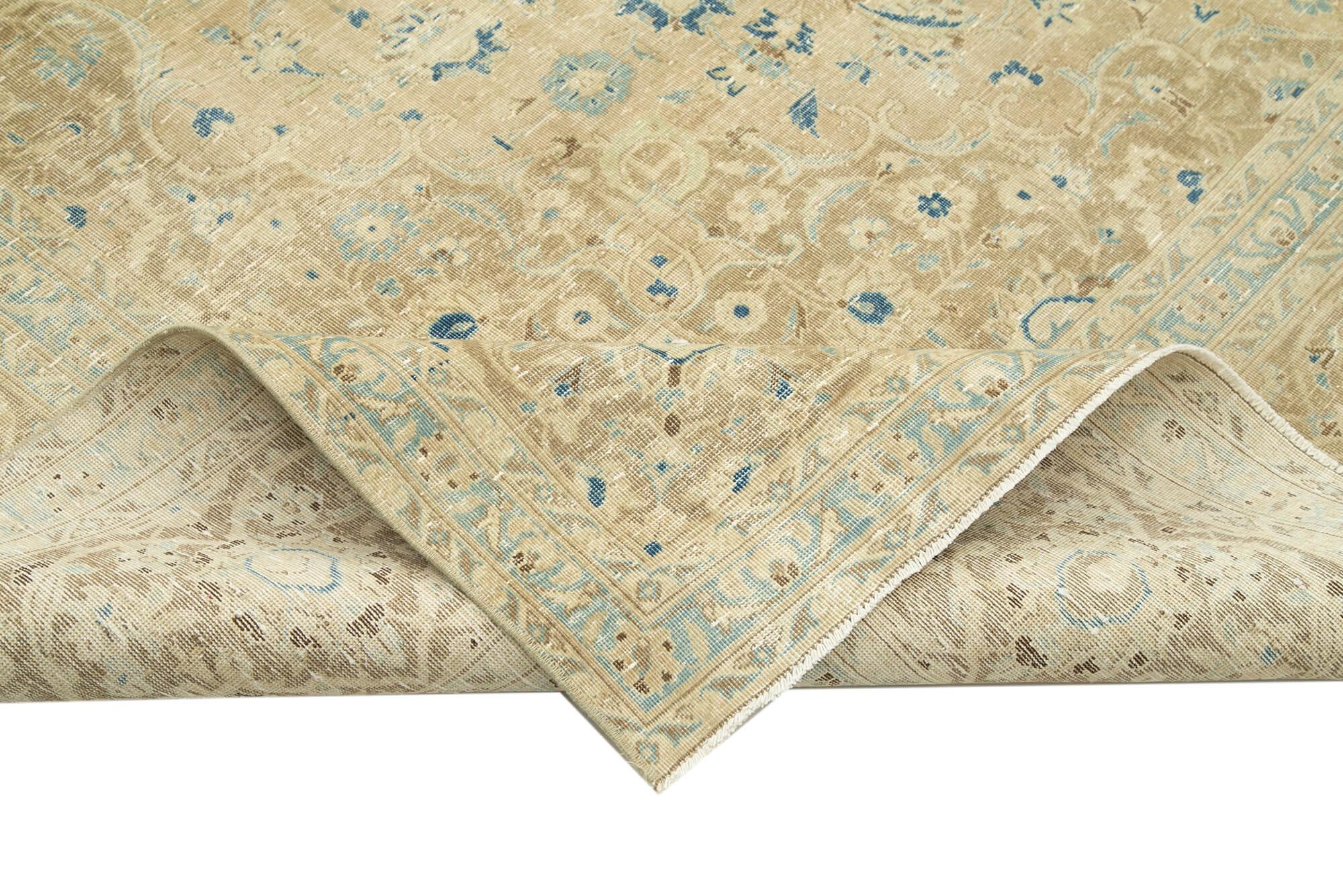 10 x 14 Beige Vintage Large Area Rug - 1154