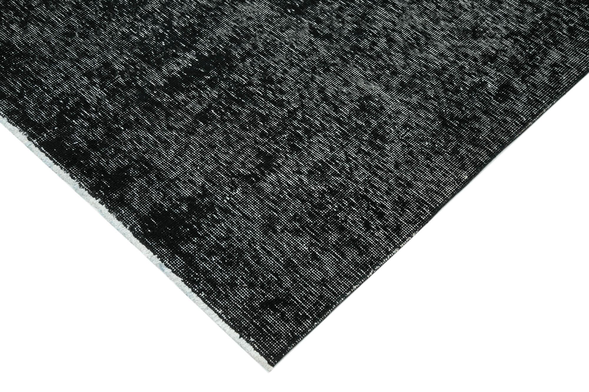 10 x 13 Black Overdyed Large Area Rug - 1157