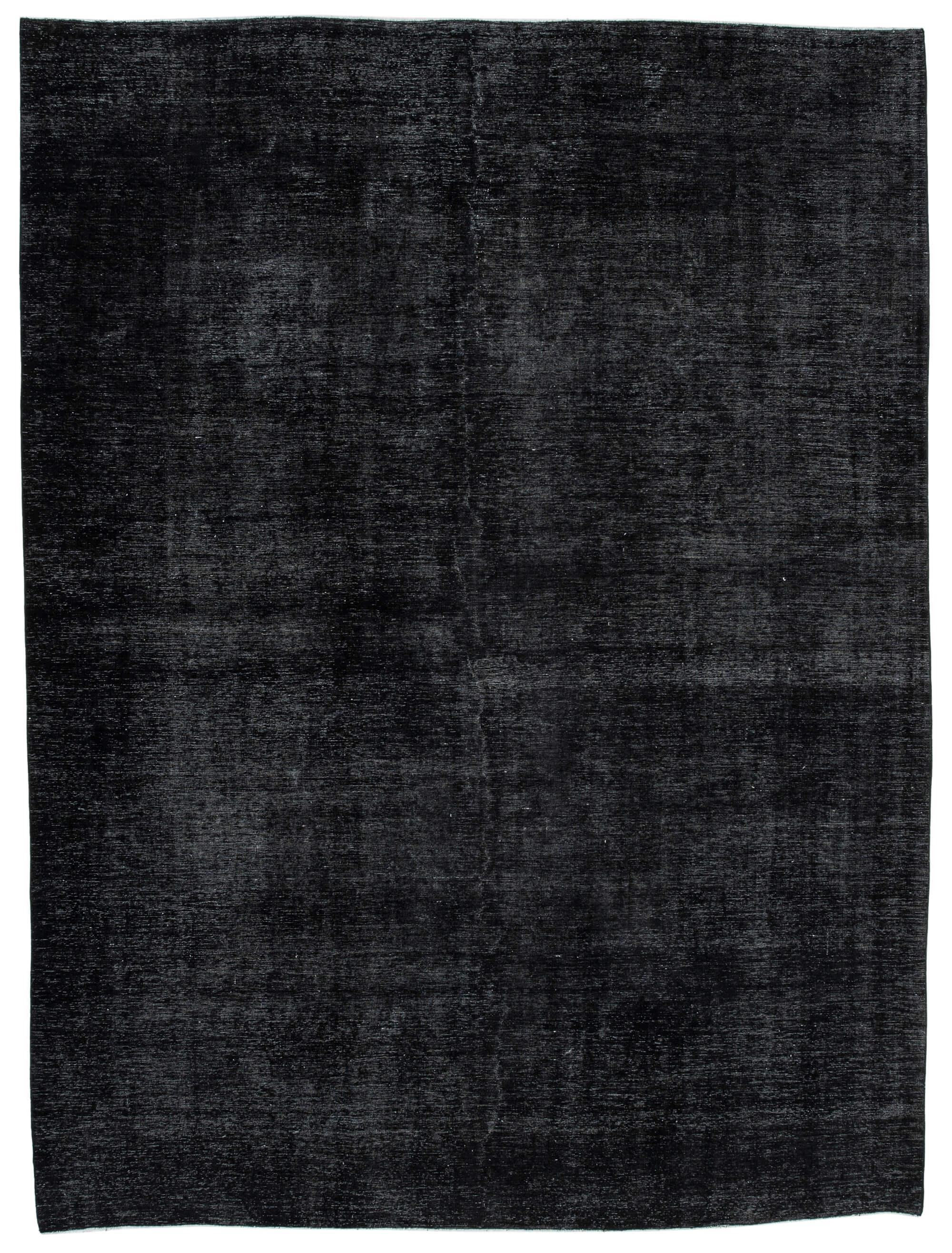 9 x 13 Black Overdyed Large Area Rug - 1158