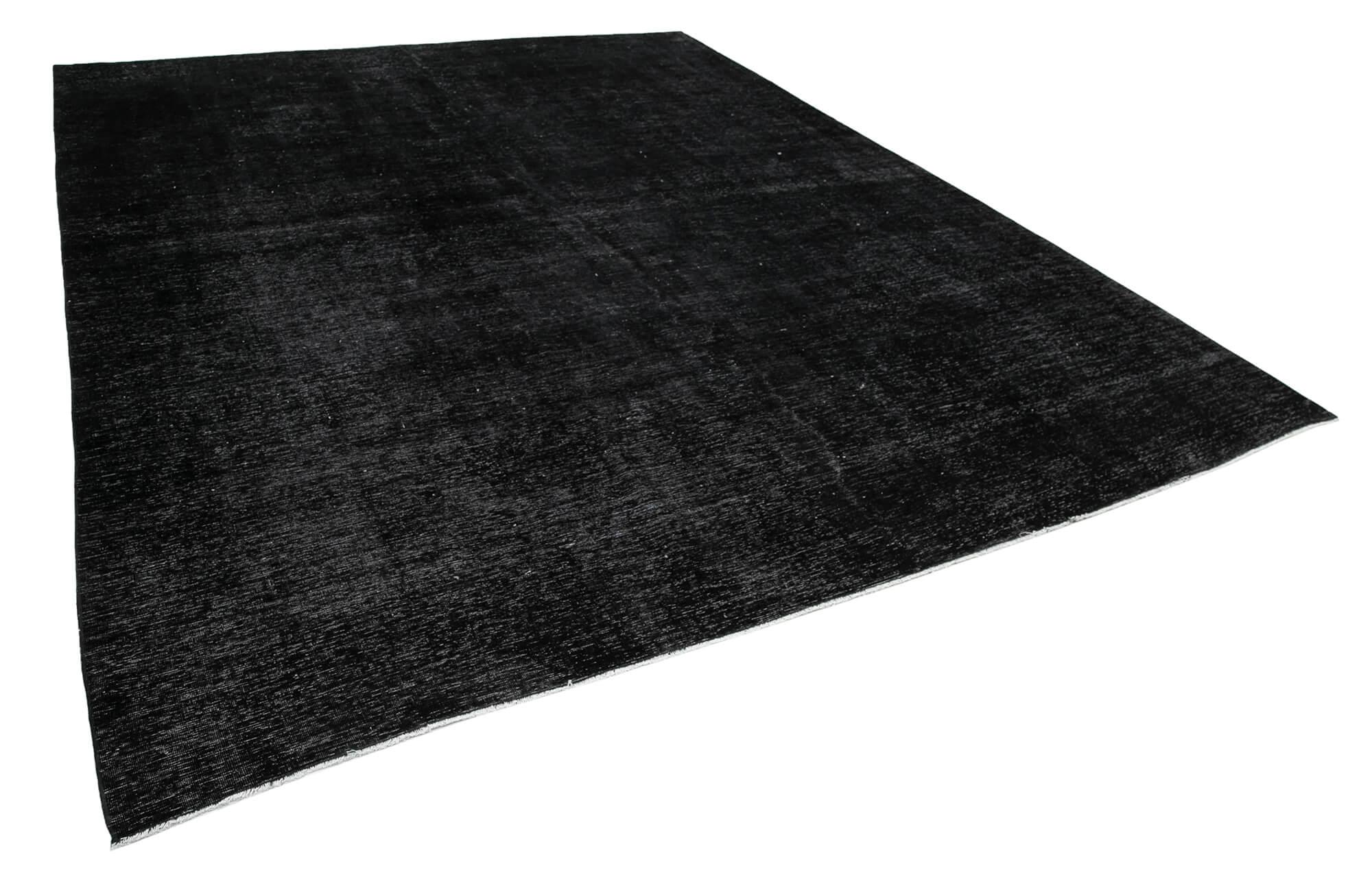 9 x 13 Black Overdyed Large Area Rug - 1158