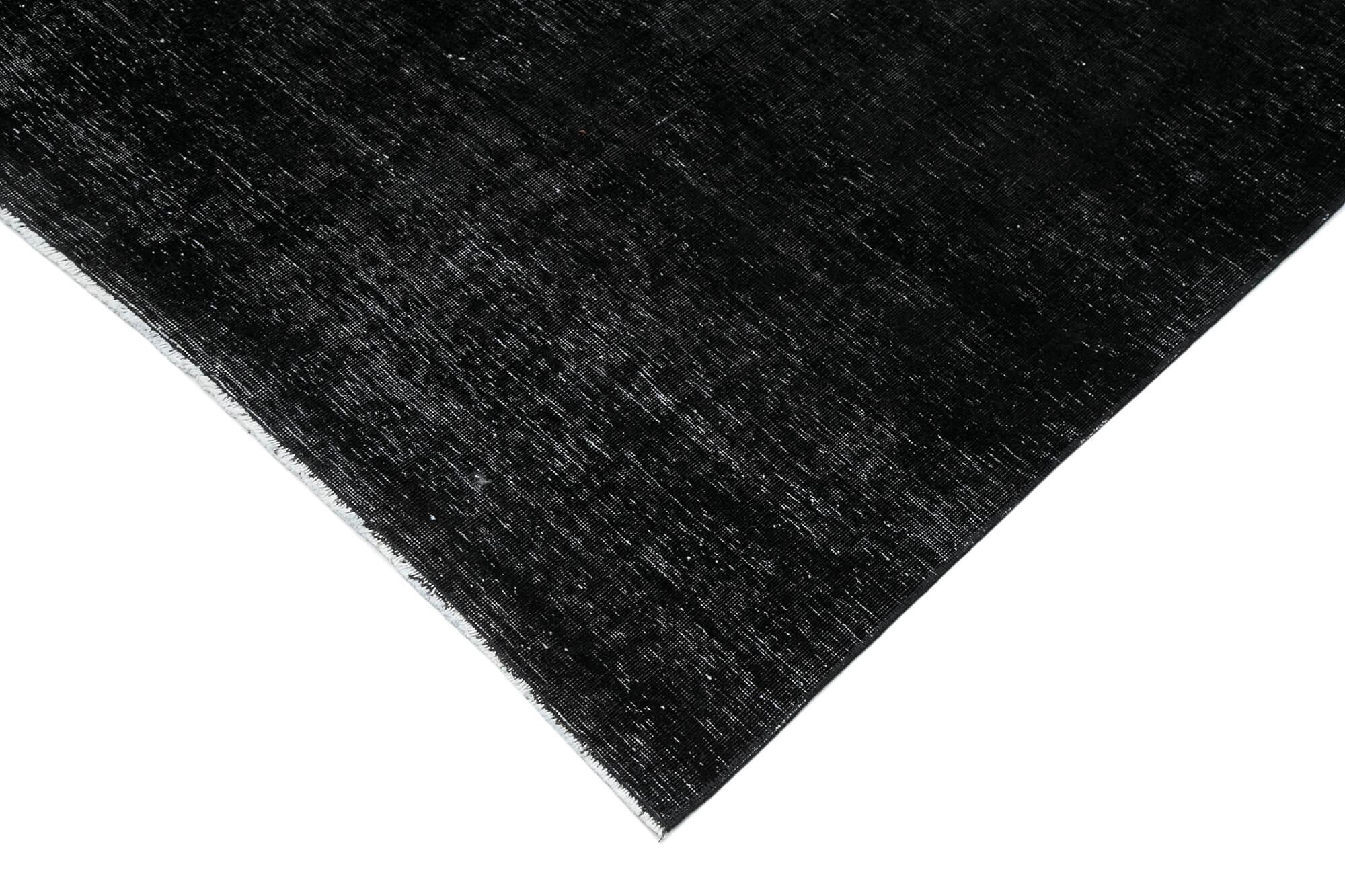 9 x 13 Black Overdyed Large Area Rug - 1158