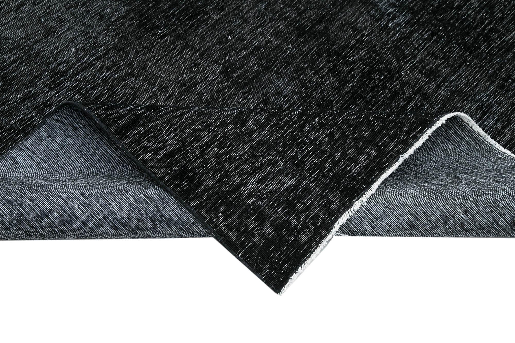 9 x 13 Black Overdyed Large Area Rug - 1158