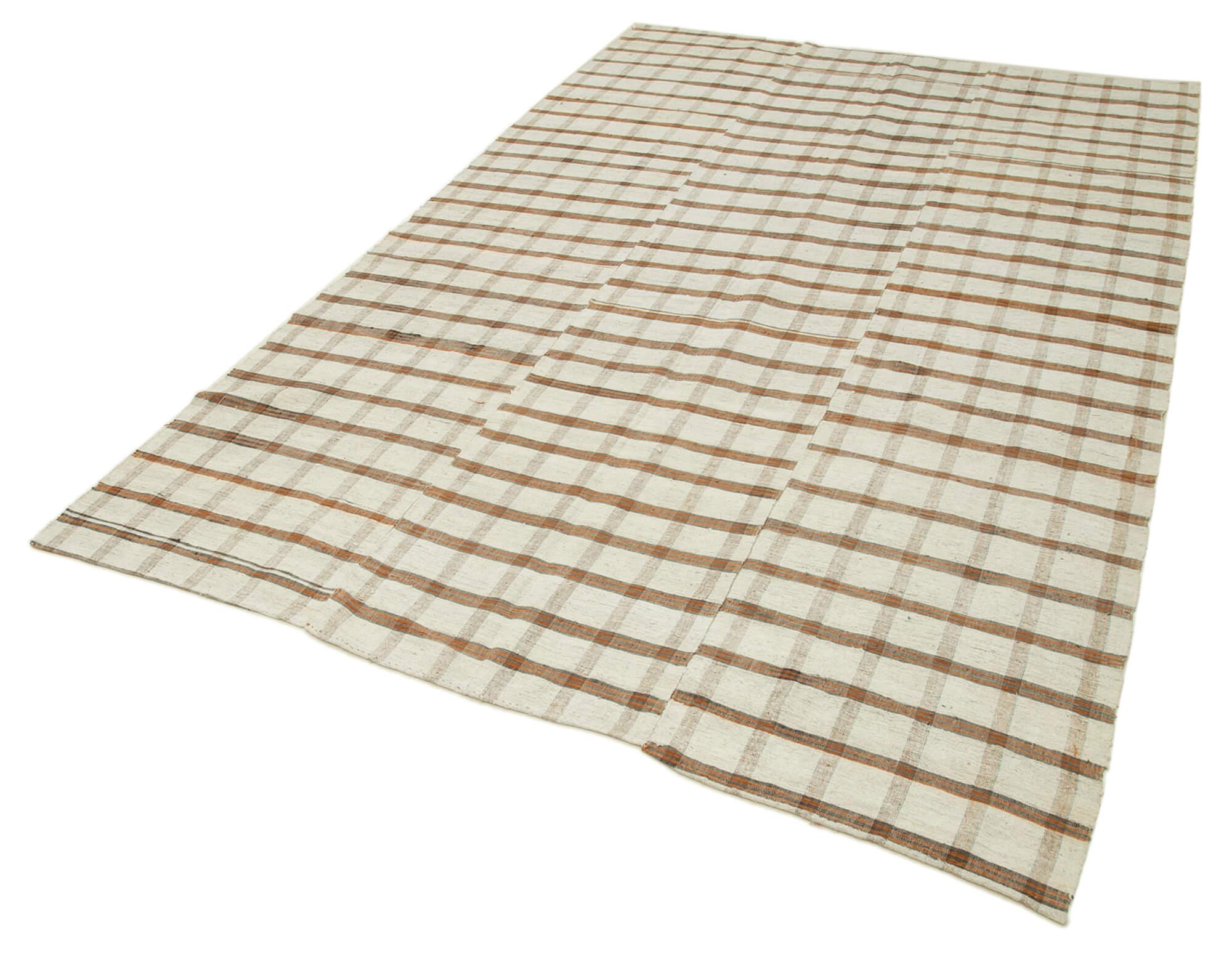 6 x 9 Beige Vintage Kilim Rug - 1257