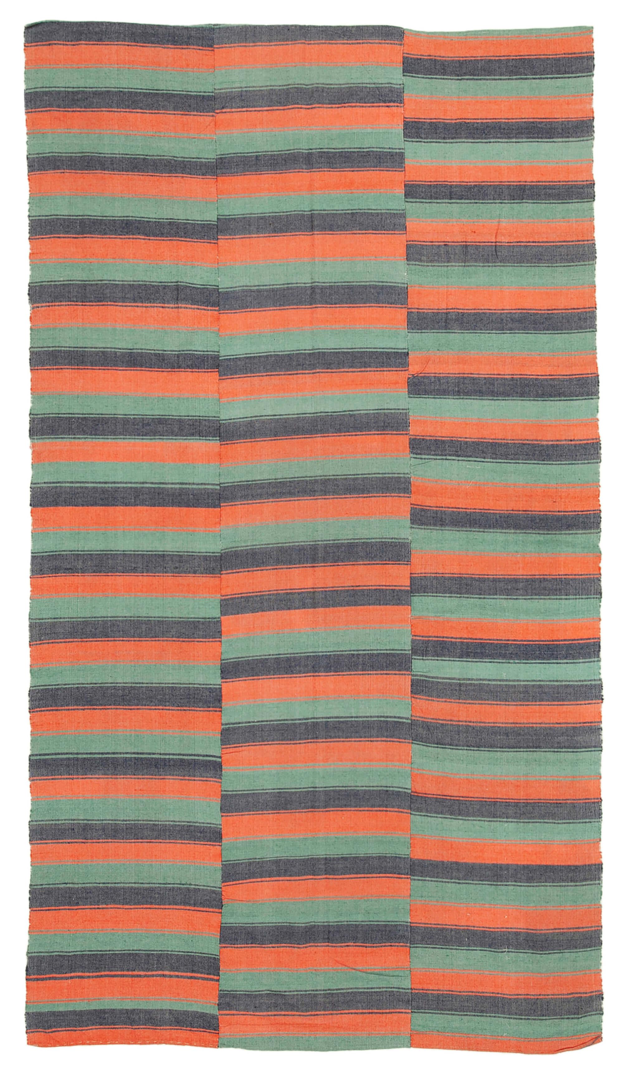 6 x 11 Orange Vintage Kilim Rug - 1266