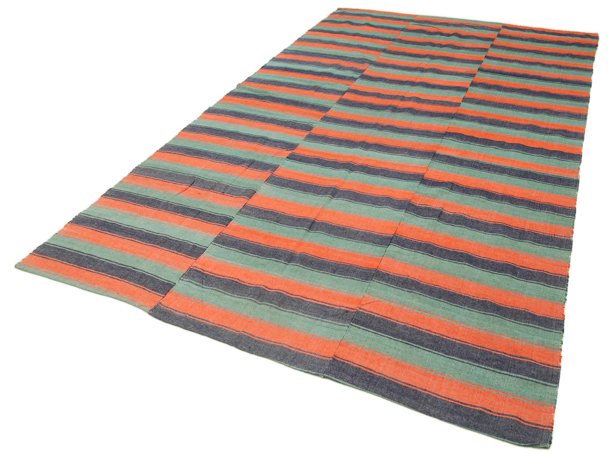 6 x 11 Orange Vintage Kilim Rug - 1266