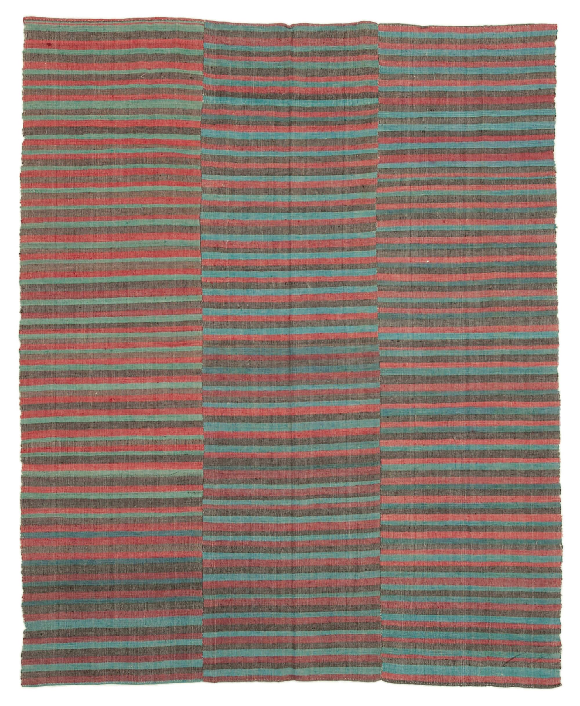 7 x 9 Turquoise Vintage Kilim Rug - 1268