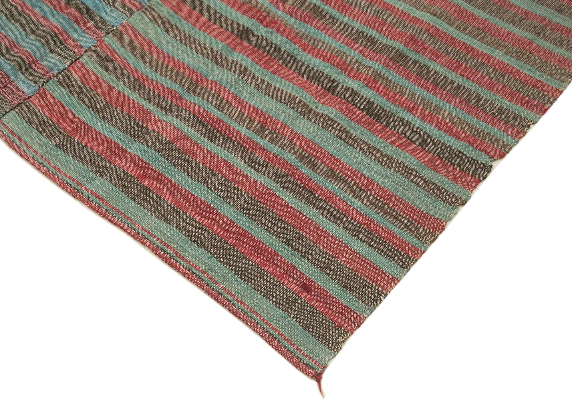 7 x 9 Turquoise Vintage Kilim Rug - 1268