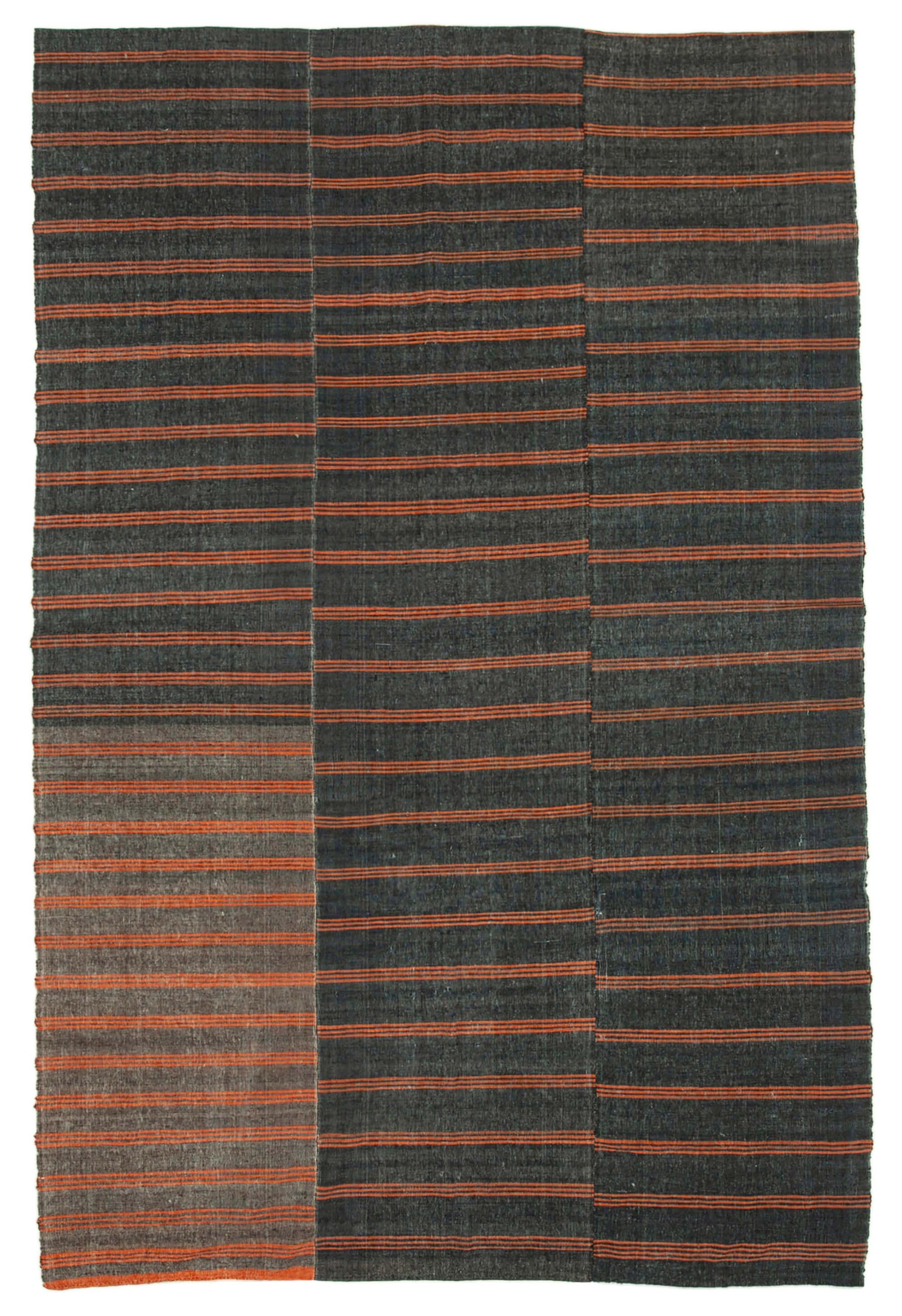 7 x 10 Brown Vintage Kilim Rug - 1274