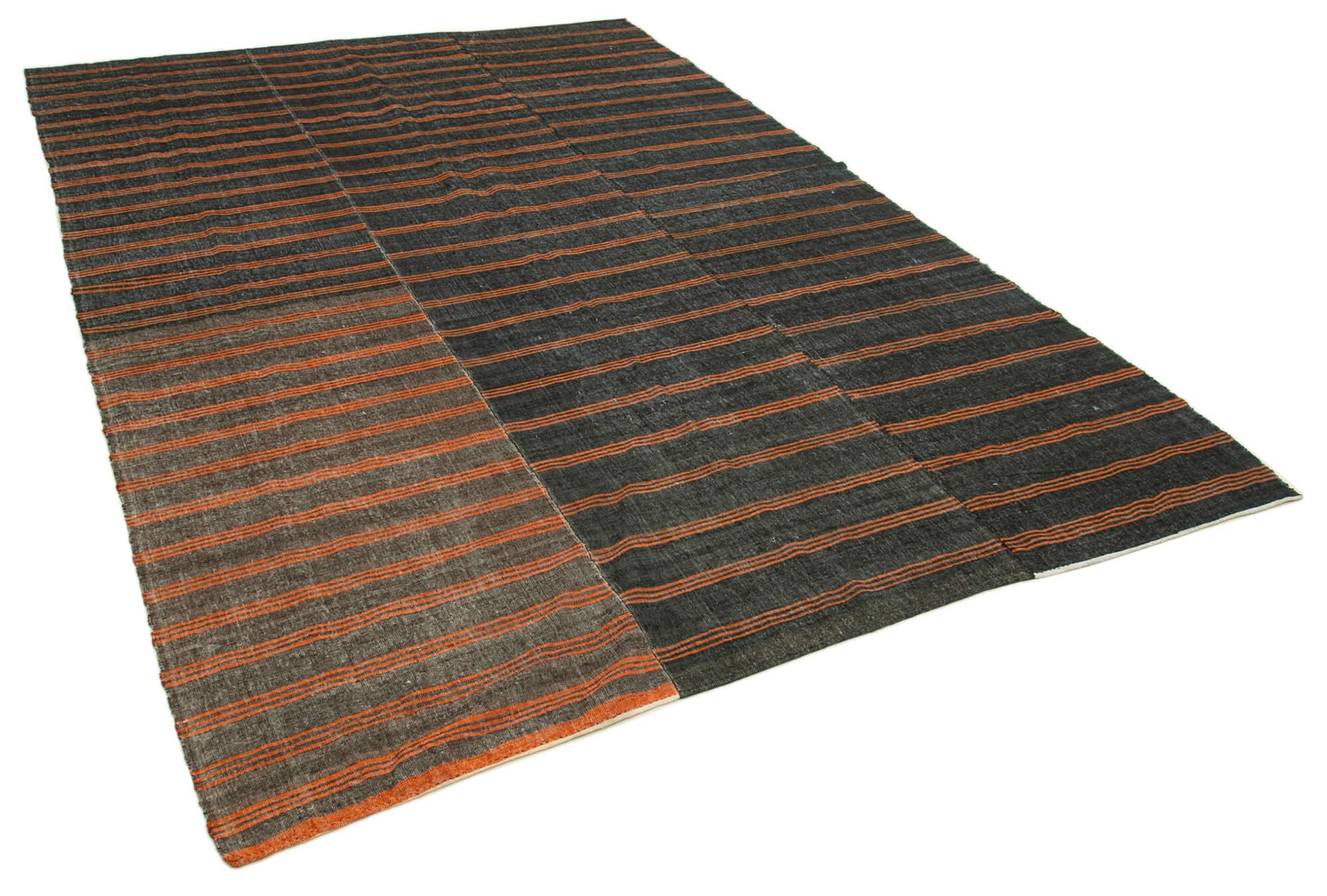 7 x 10 Brown Vintage Kilim Rug - 1274