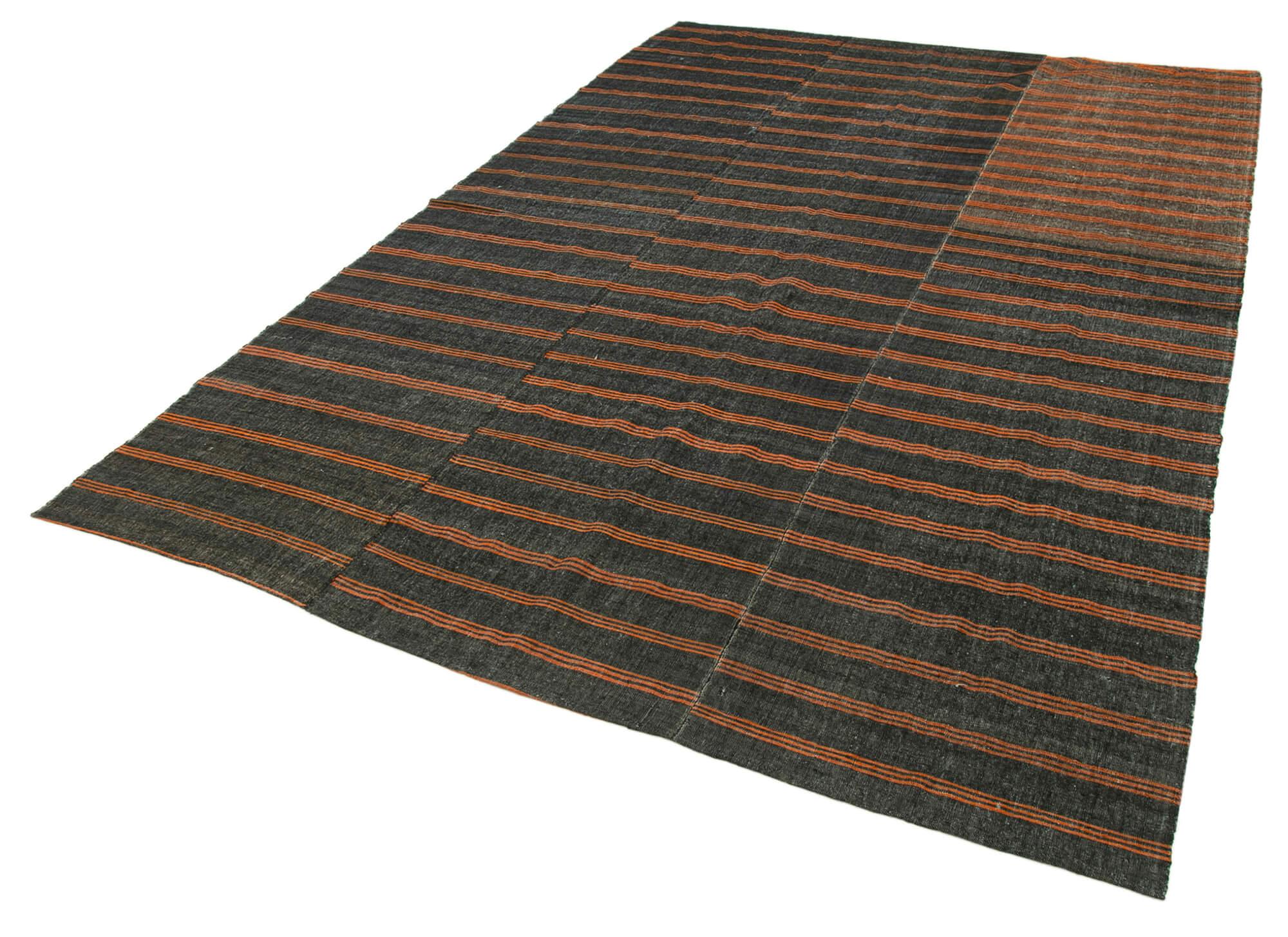 7 x 10 Brown Vintage Kilim Rug - 1274