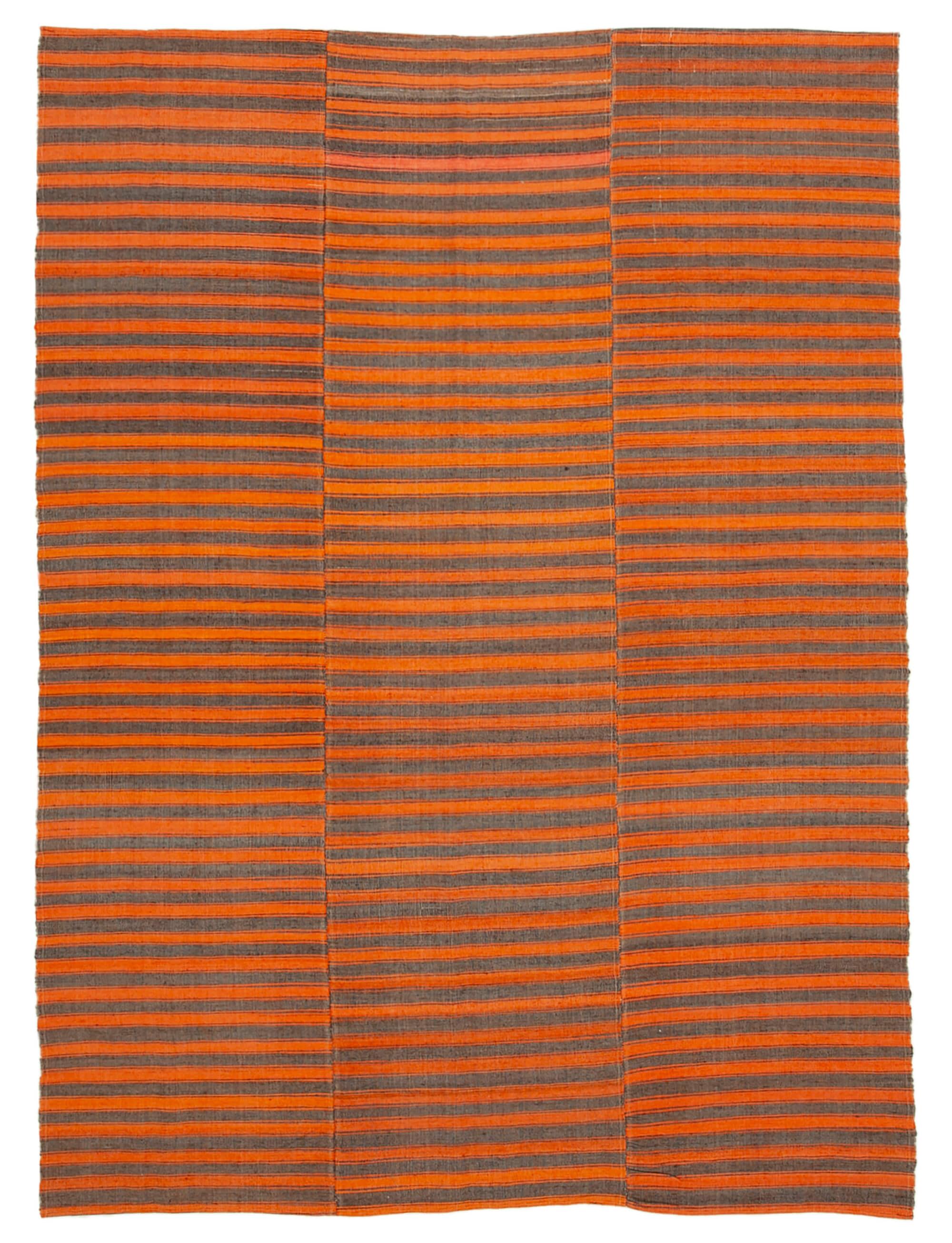 6 x 9 Orange Vintage Kilim Rug - 1289