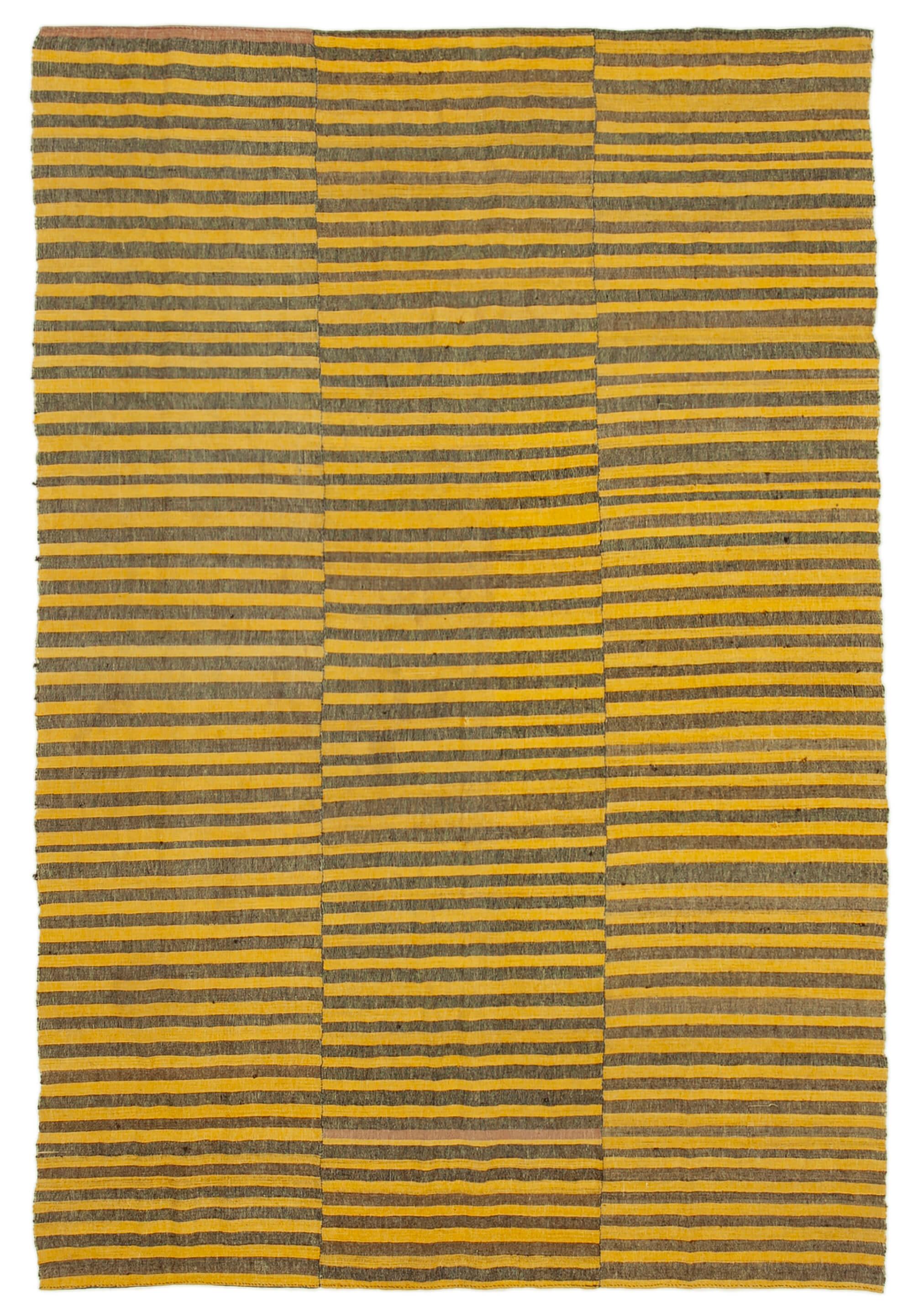 6 x 10 Yellow Vintage Kilim Rug - 1296